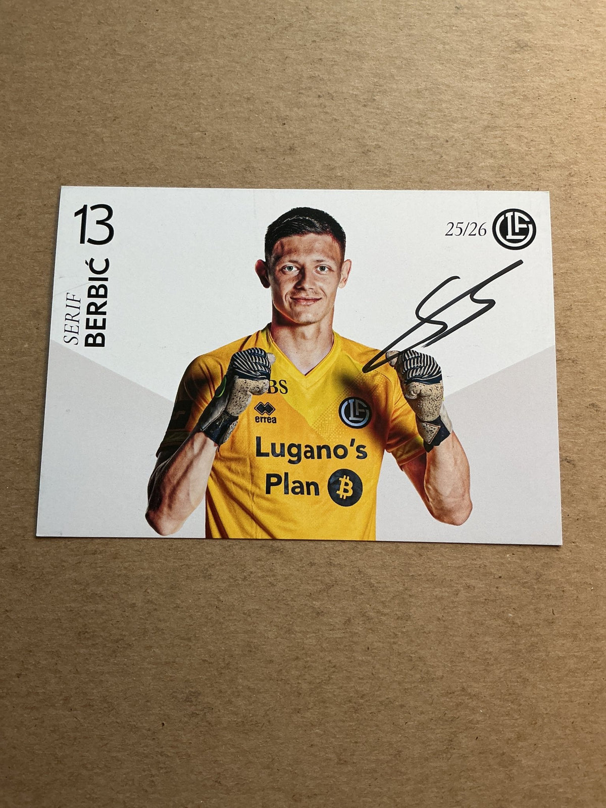 Serif Berbić, Switzerland 🇨🇭 HC Lugano 2025/26 hand signed - Autographs-World