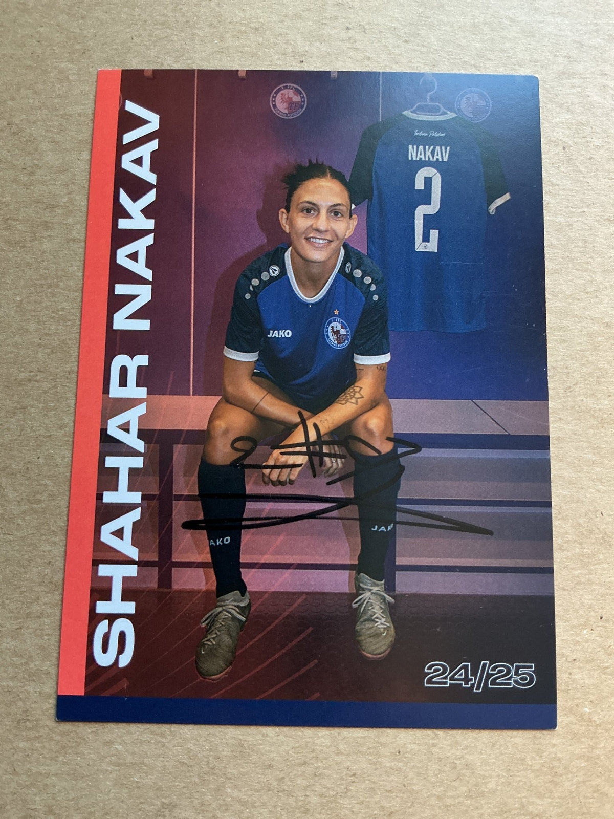 Shahar Nakav, Israel 🇮🇱 1.FFC Turbine Potsdam 2024/25 hand signed - Autographs-World