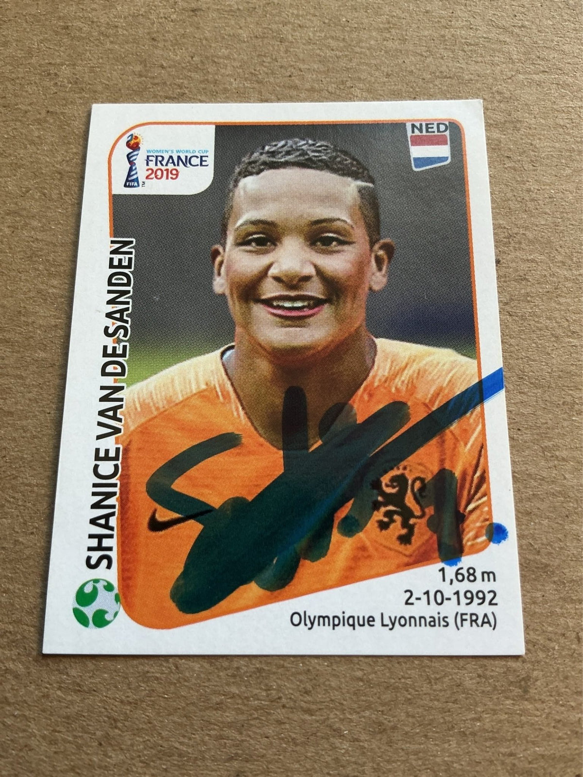 Shanice van de Sanden, Netherlands 🇳🇱 FIFA Women’s World Cup 2019 Panini hand signed - Autographs-World