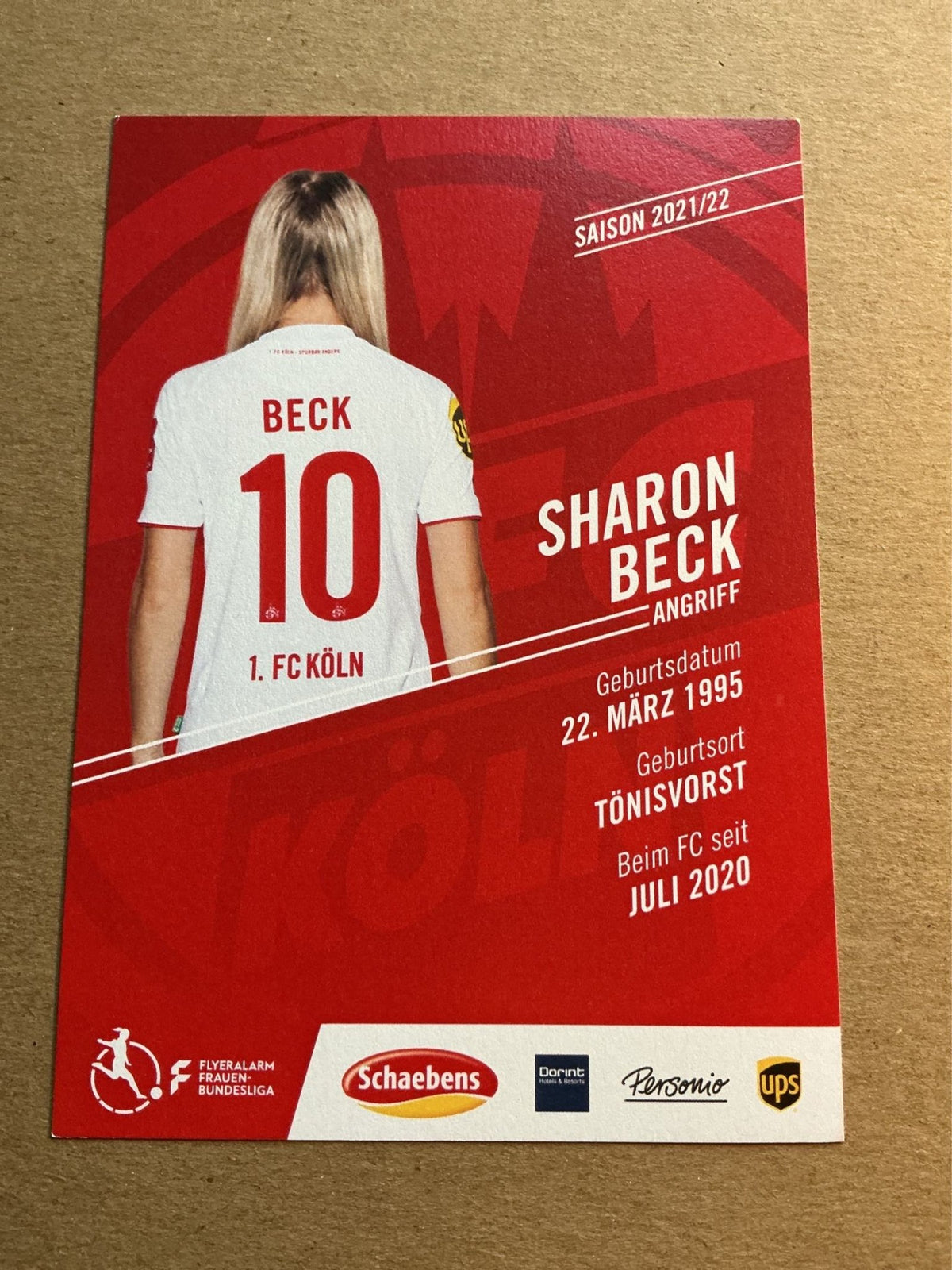 Sharon Beck, Israel 🇮🇱 1.FC Köln 2021/22 hand signed - Autographs-World