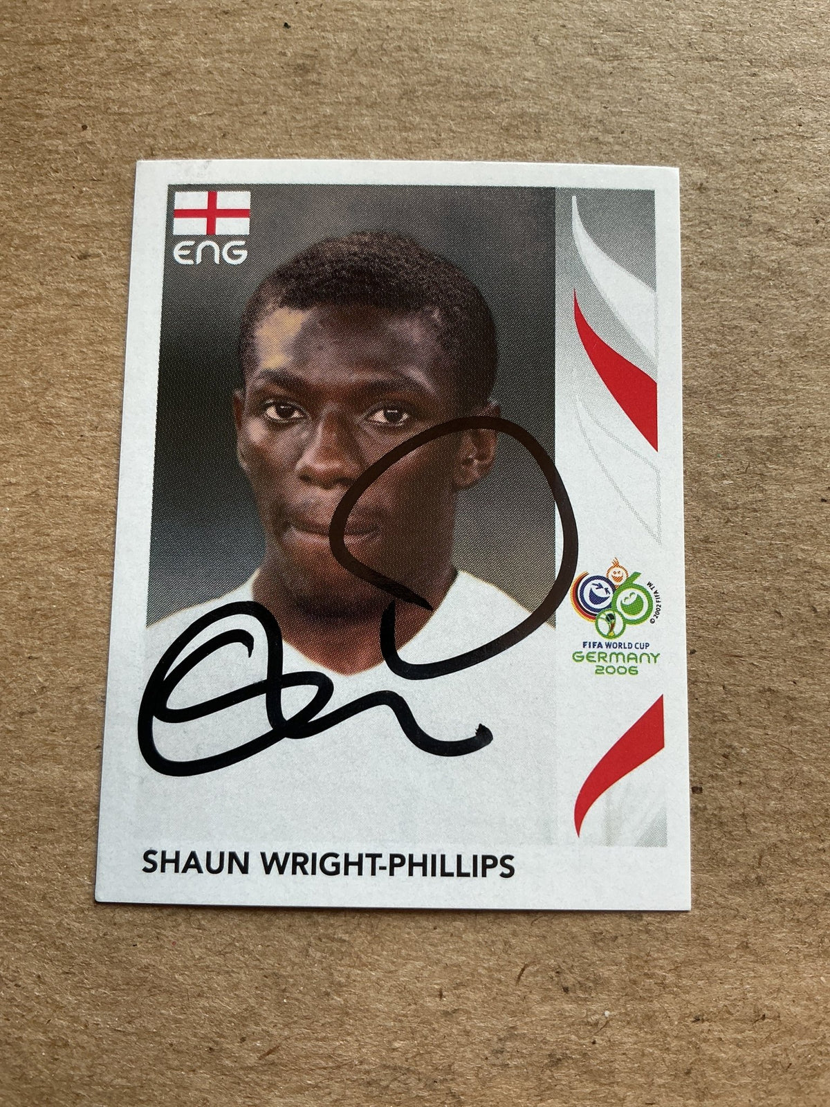 Shaun Wright-Phillips, England 🏴󠁧󠁢󠁥󠁮󠁧󠁿 FIFA World Cup 2006 Panini hand signed - Autographs-World