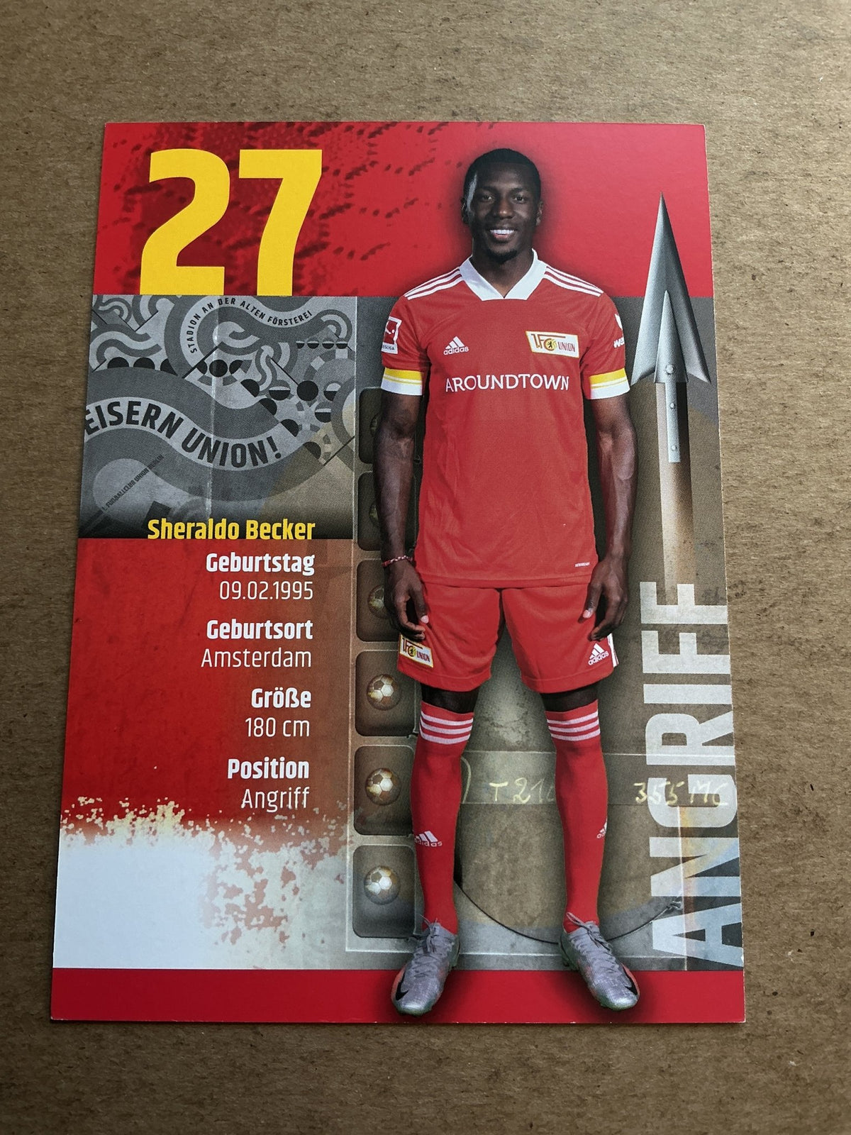 Sheraldo Becker, Netherlands 🇳🇱 1.FC Union Berlin 2020/21 hand signed - Autographs-World