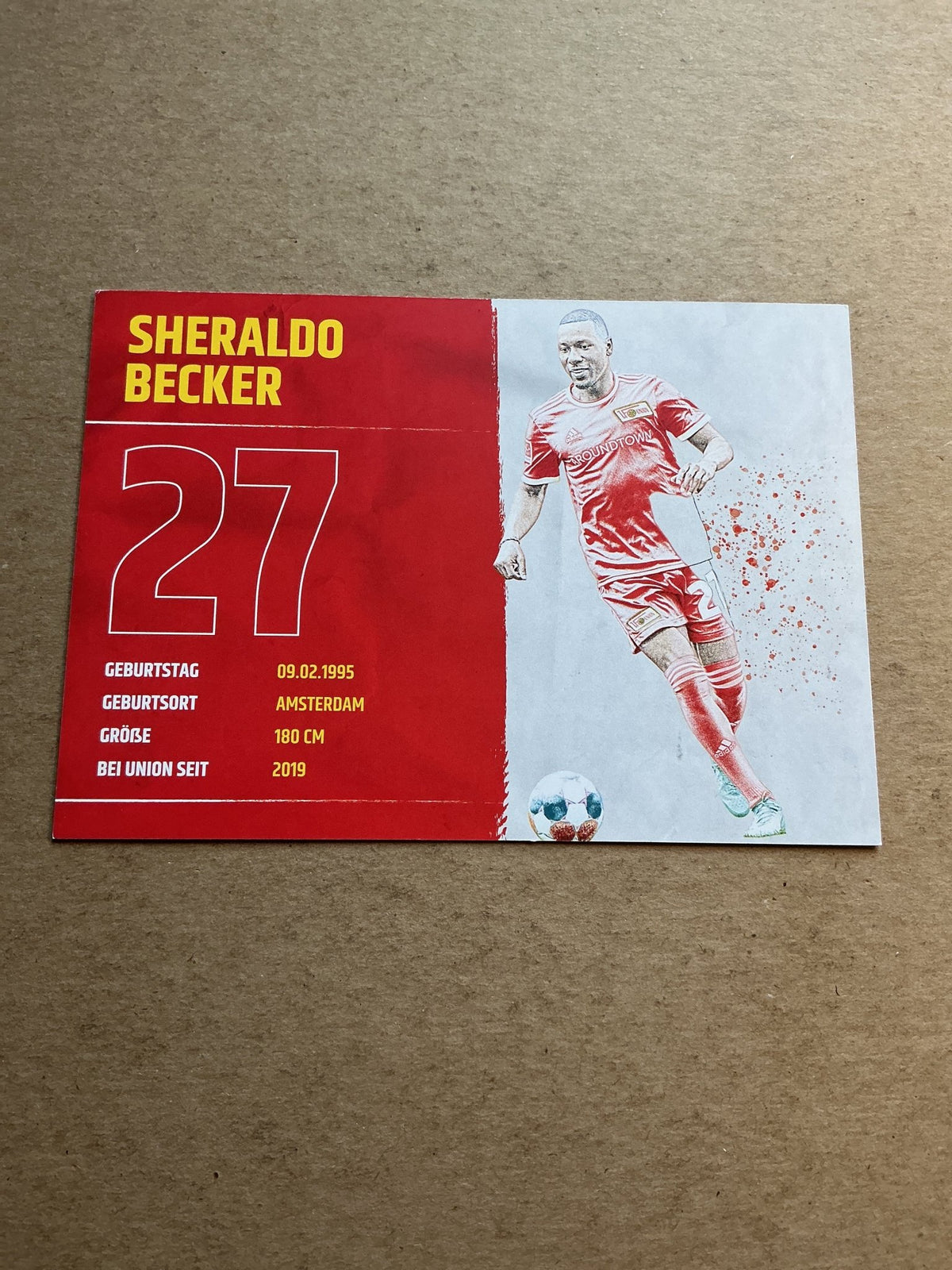 Sheraldo Becker, Suriname 🇸🇷 1.FC Union Berlin 2021/22 hand signed - Autographs-World