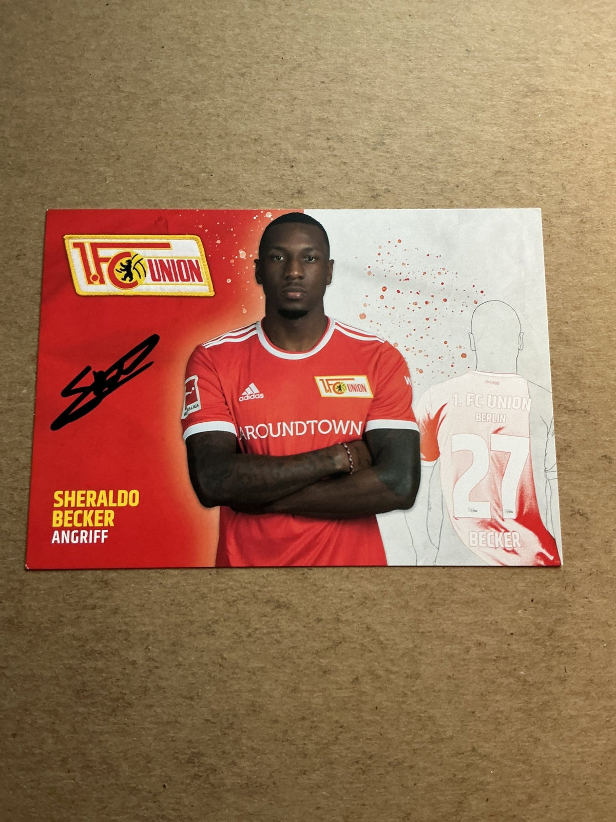 Sheraldo Becker, Suriname 🇸🇷 1.FC Union Berlin 2021/22 hand signed - Autographs-World