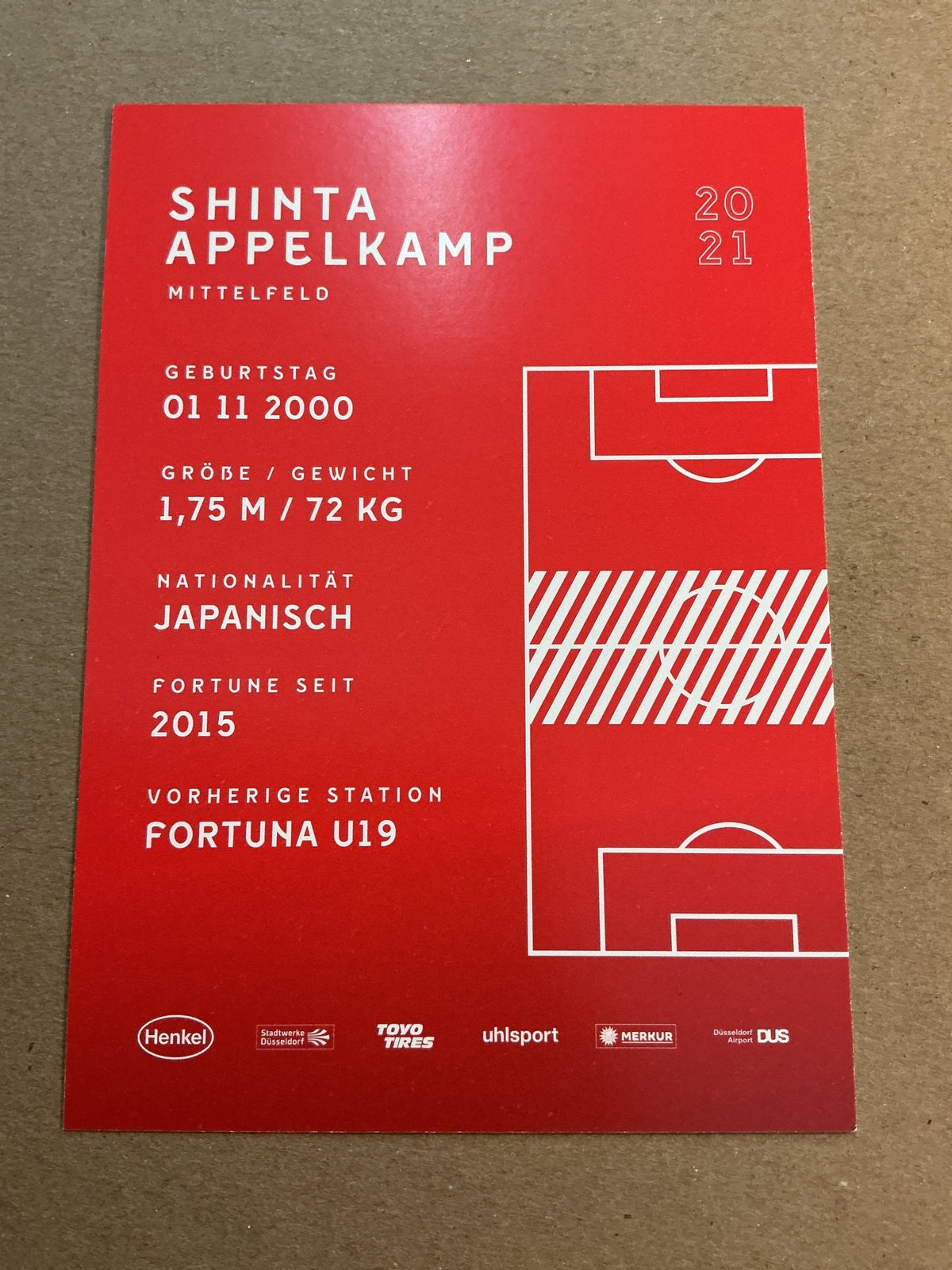 Shinta Appelkamp, Japan 🇯🇵 Fortuna Düsseldorf 2020/21 hand signed - Autographs-World