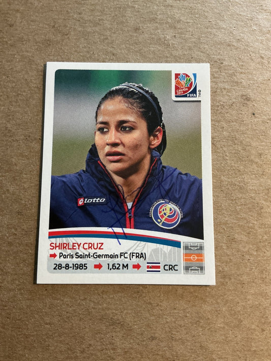 Shirley Cruz, Costa Rica 🇨🇷 FIFA Women’s World Cup 2015 Panini hand signed - Autographs-World