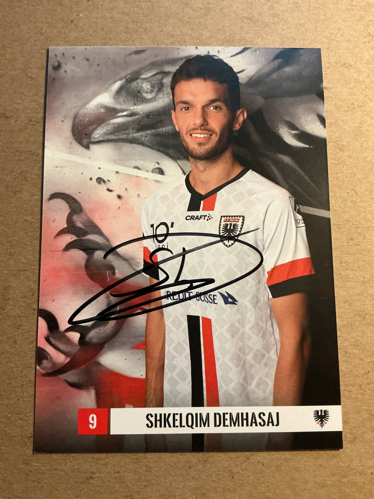 Shkelqim Demhasaj, Kosovo 🇽🇰 FC Aarau 2023/24 hand signed - Autographs-World