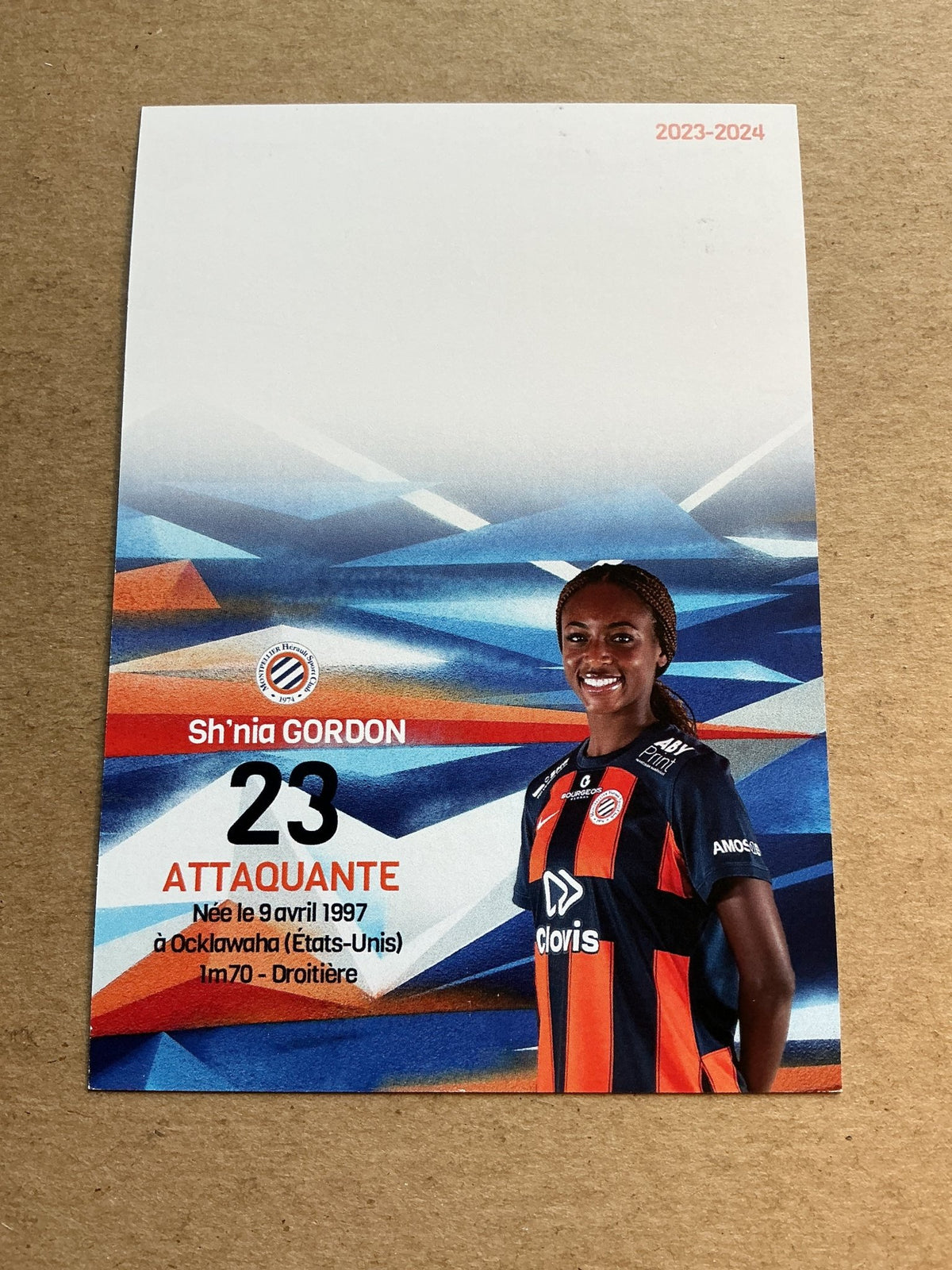 Sh‘nia Gordon, USA 🇺🇸 Montpellier HSC 2023/24 hand signed - Autographs-World