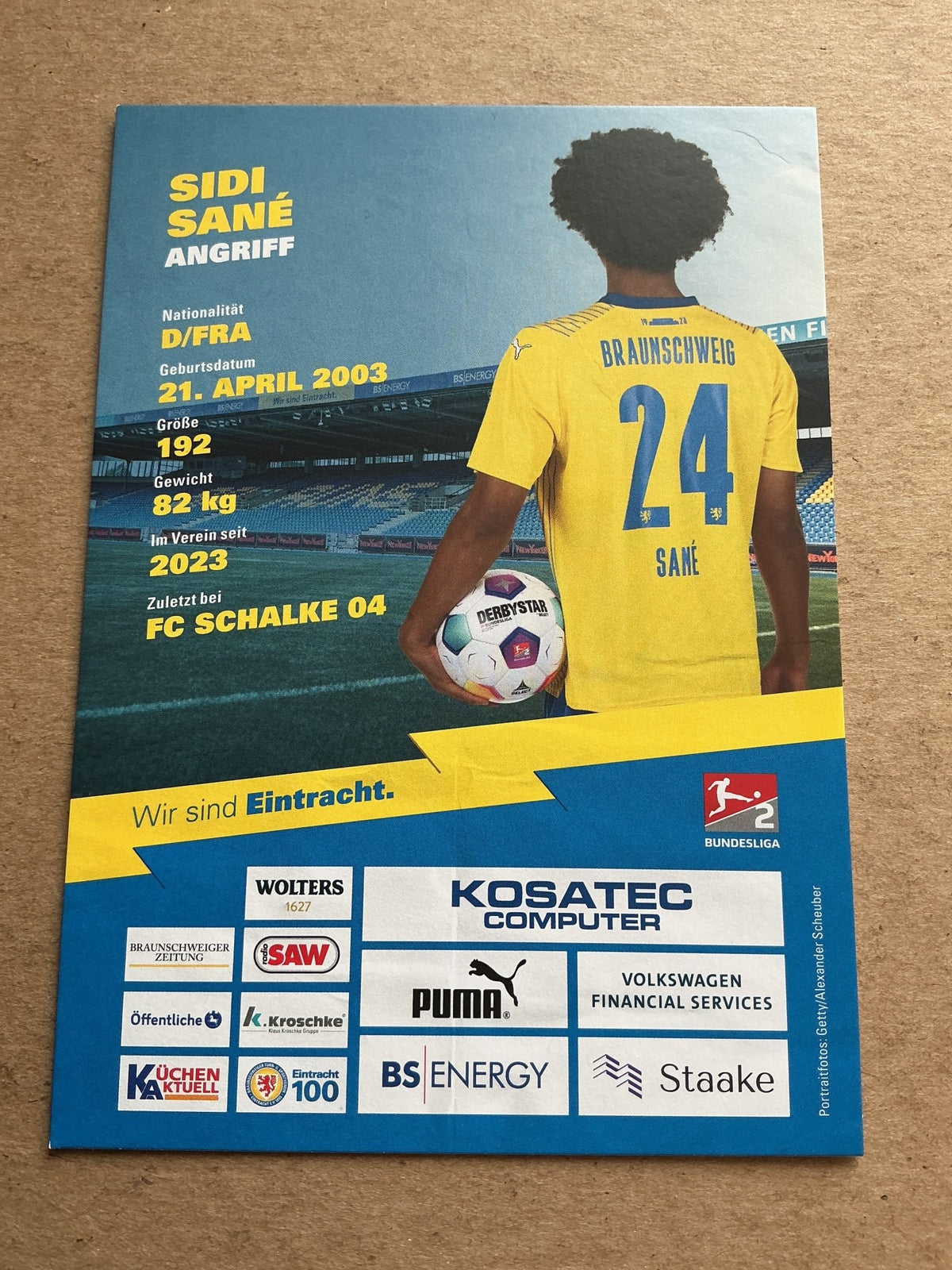 Sidi Sané, Germany 🇩🇪 Eintracht Braunschweig 2023/24 hand signed - Autographs-World
