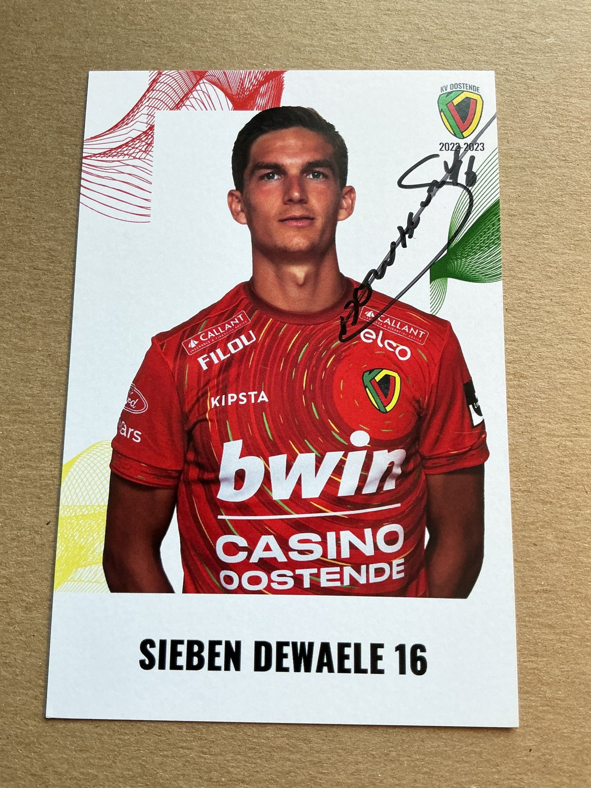 Sieben Dewaele, Belgium 🇧🇪 KV Oostende 2022/23 hand signed - Autographs-World