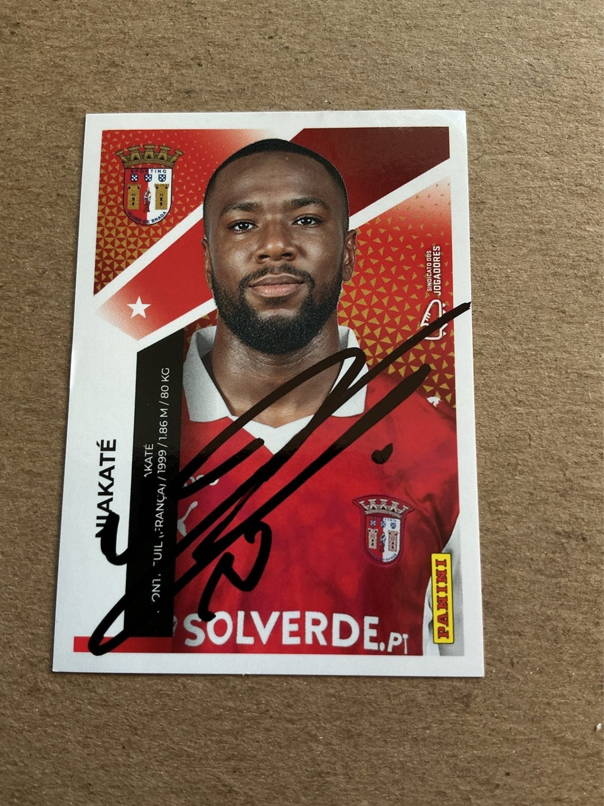 Sikou Niakaté, Mali 🇲🇱 SC Braga 2025/26 Panini hand signed - Autographs-World