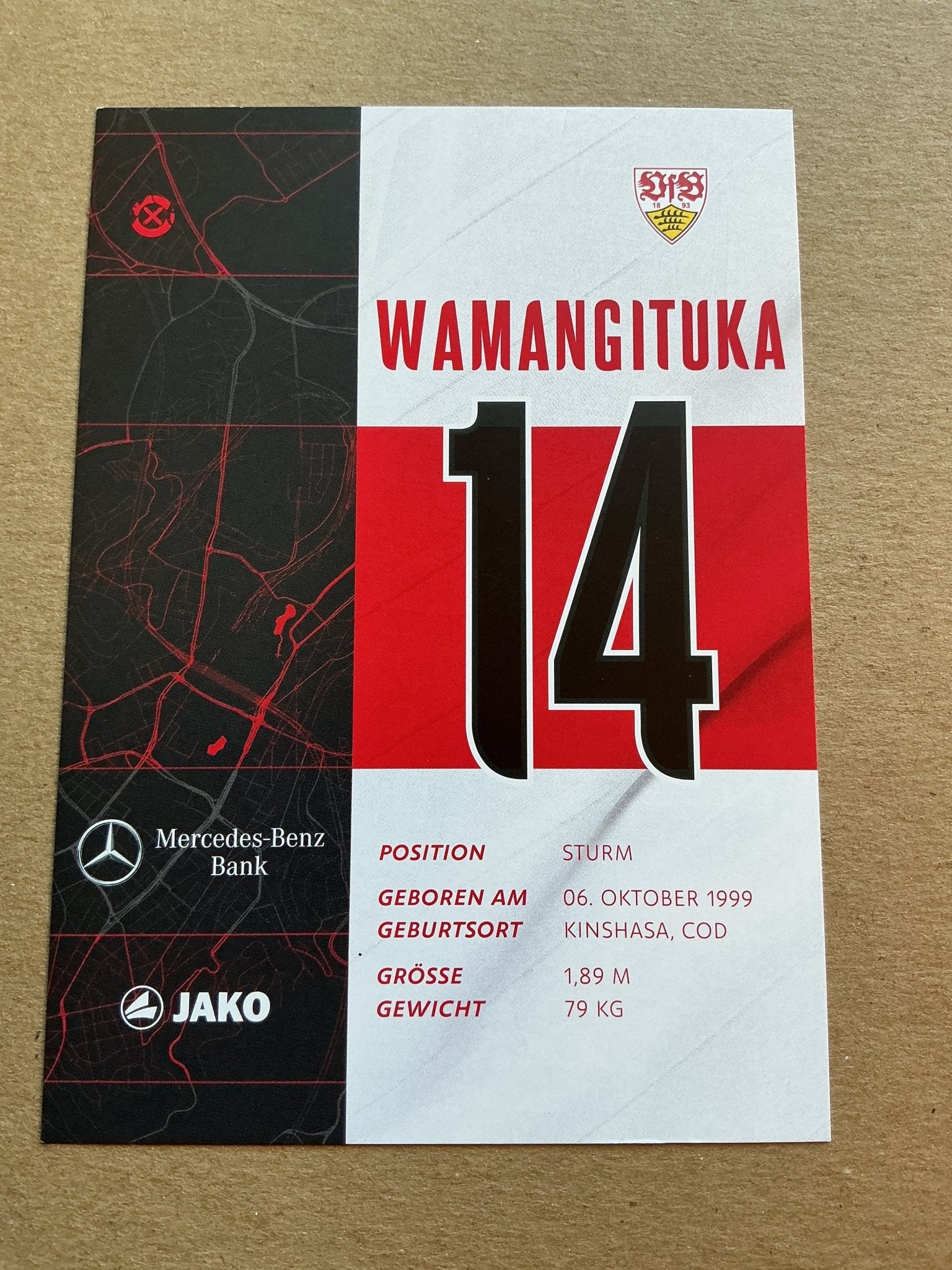 Silas Wamangituka, Kongo 🇨🇩 VfB Stuttgart 2020/21 hand signed - Autographs-World