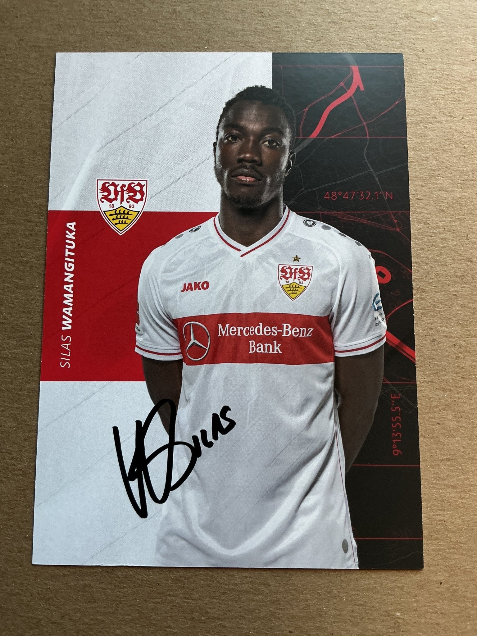 Silas Wamangituka, Kongo 🇨🇩 VfB Stuttgart 2020/21 hand signed - Autographs-World