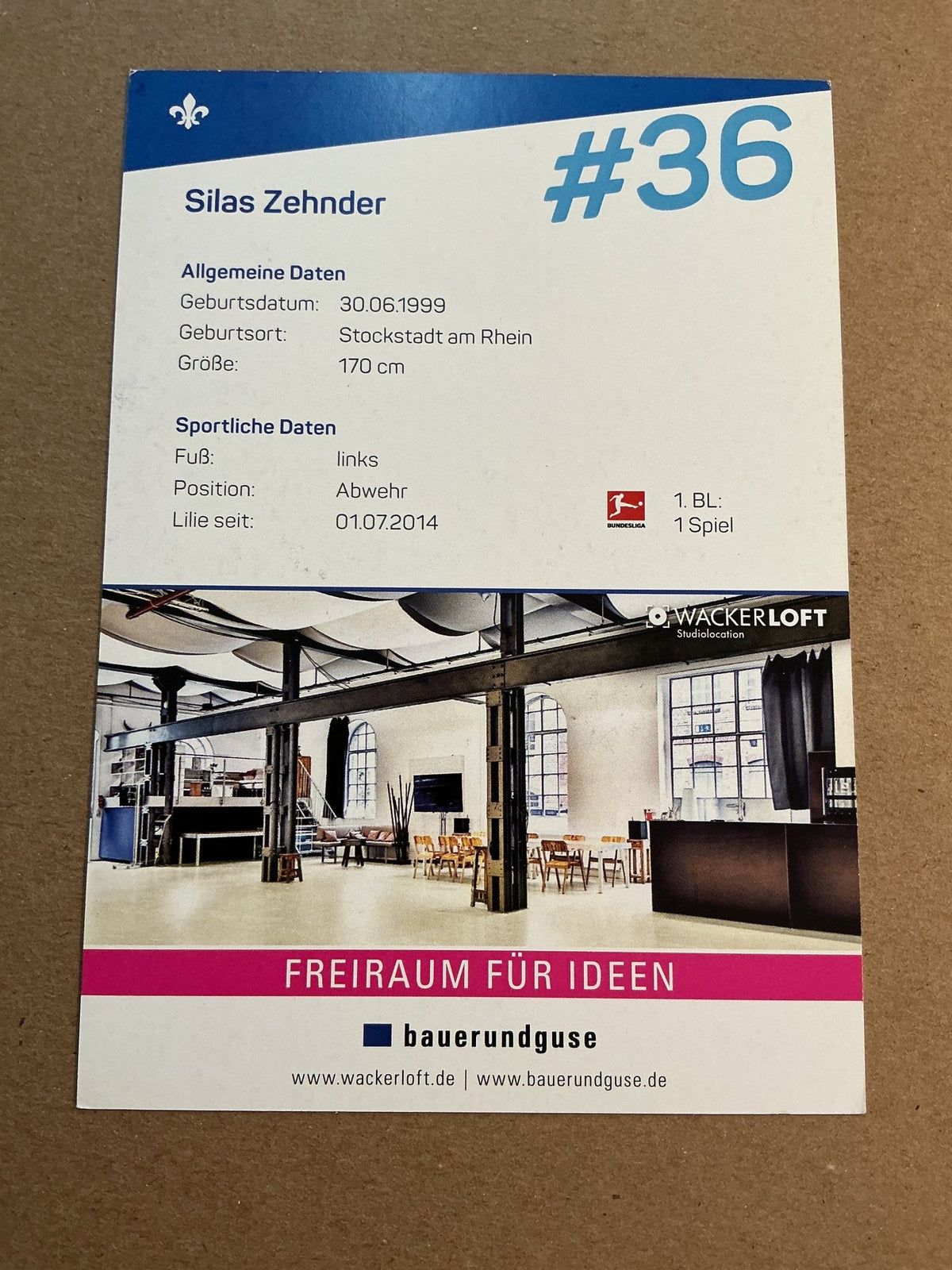 Silas Zehnder, Germany 🇩🇪 SV Darmstadt 98 2020/21 hand signed - Autographs-World