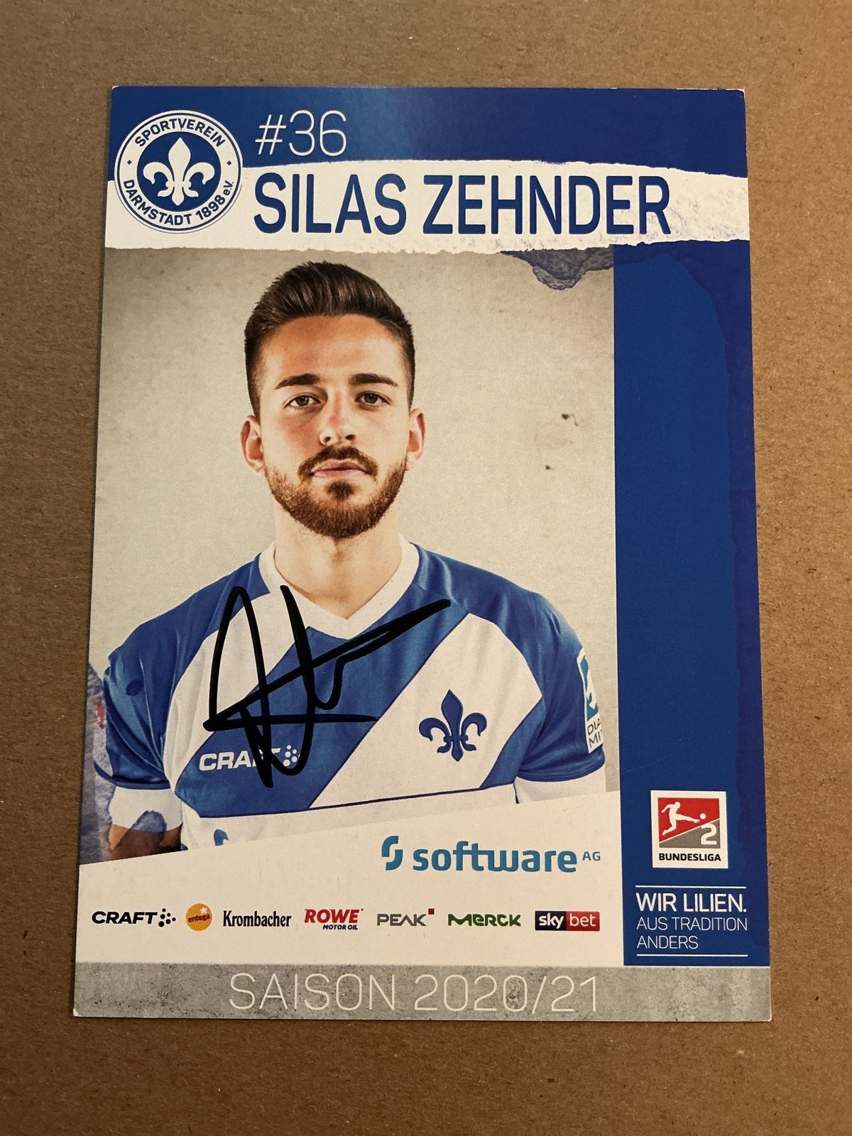 Silas Zehnder, Germany 🇩🇪 SV Darmstadt 98 2020/21 hand signed - Autographs-World