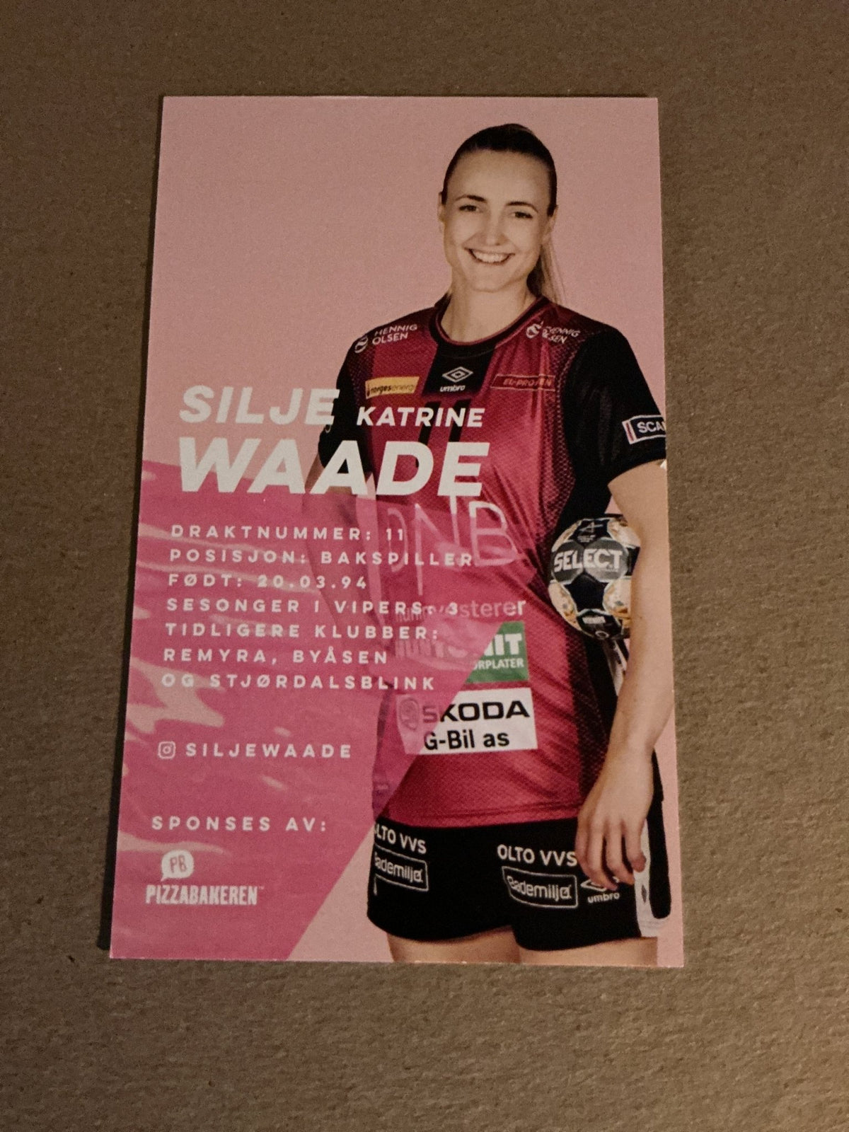 Silje Katrine Waade, Norway 🇳🇴 Handball Vipers 2021/22 hand signed - Autographs-World