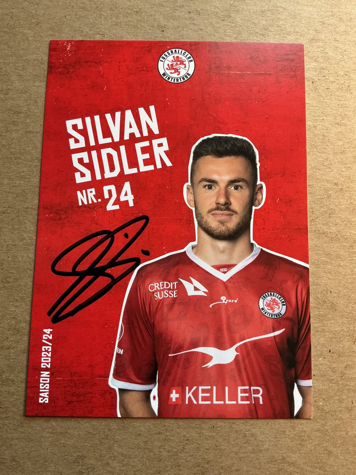 Silvan Sidler, Switzerland 🇨🇭 FC Winterthur 2023/24 hand signed - Autographs-World