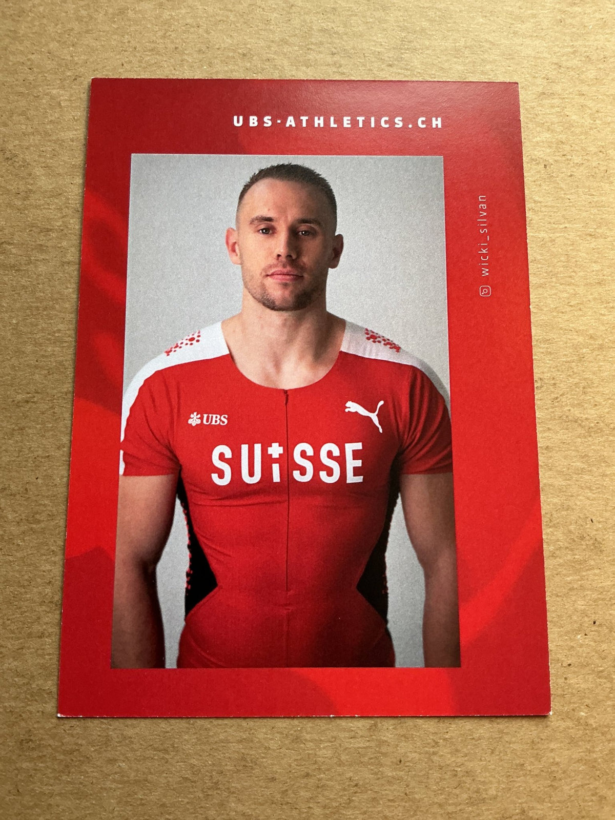 Silvan Wicki, Switzerland 🇨🇭 Athletics Summer Olympics 2024 hand signed - Autographs-World