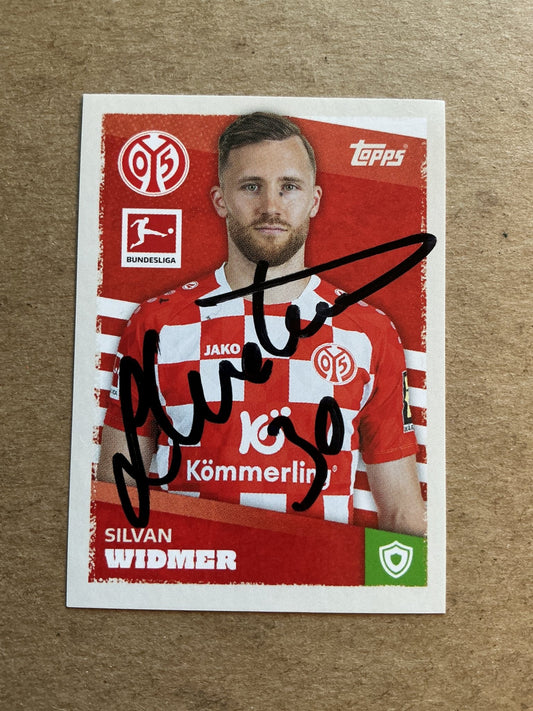 Silvan Widmer, Switzerland 🇨🇭 FSV Mainz 05 2023/24 Topps hand signed - Autographs-World