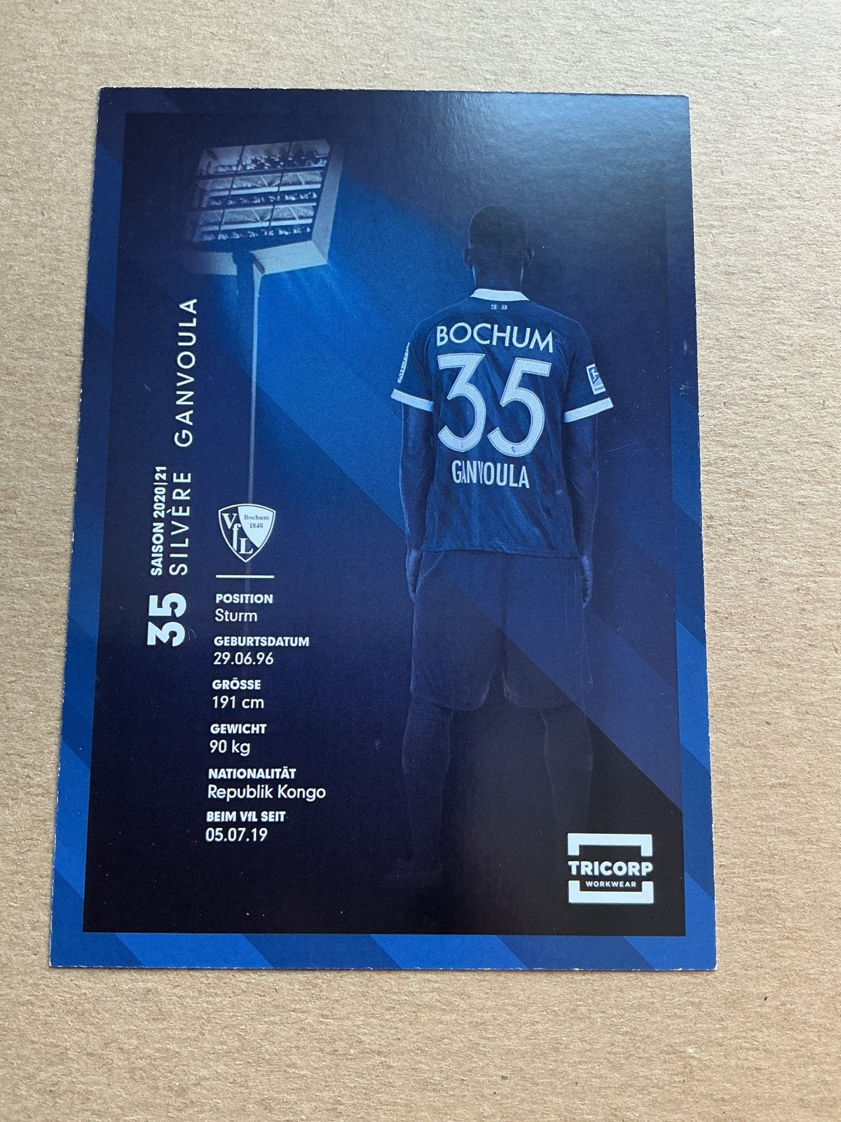 Silvère Ganvoula, DR Kongo 🇨🇩 VfL Bochum 2020/21 hand signed - Autographs-World