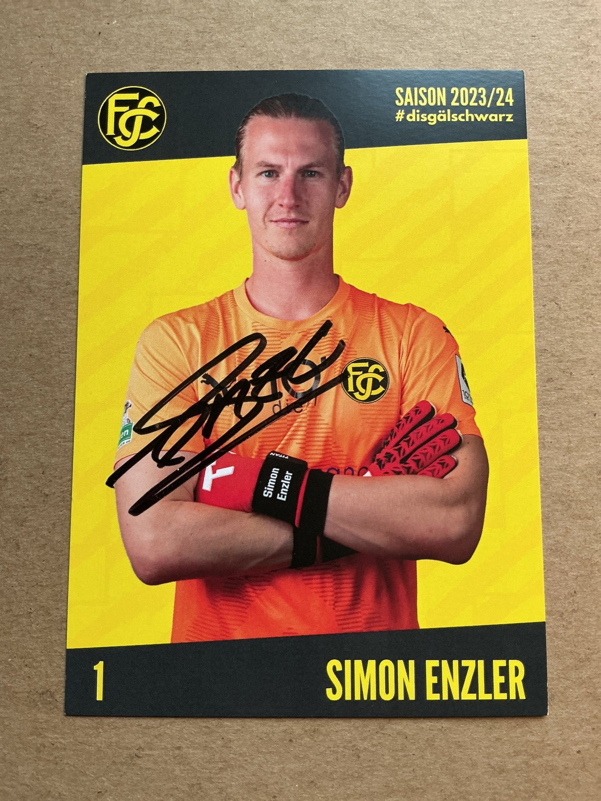 Simon Enzler, Switzerland 🇨🇭 FC Schaffhausen 2023/24 hand signed - Autographs-World