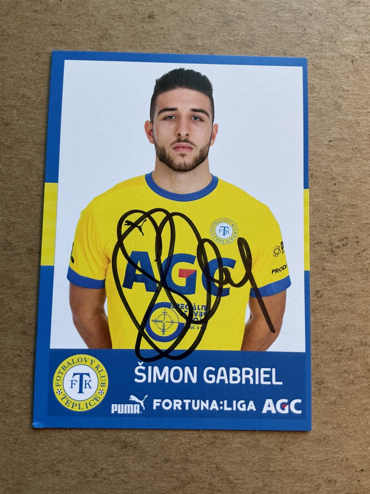 Šimon Gabriel, Czech Republic 🇨🇿 FK Teplice 2020/21 hand signed - Autographs-World
