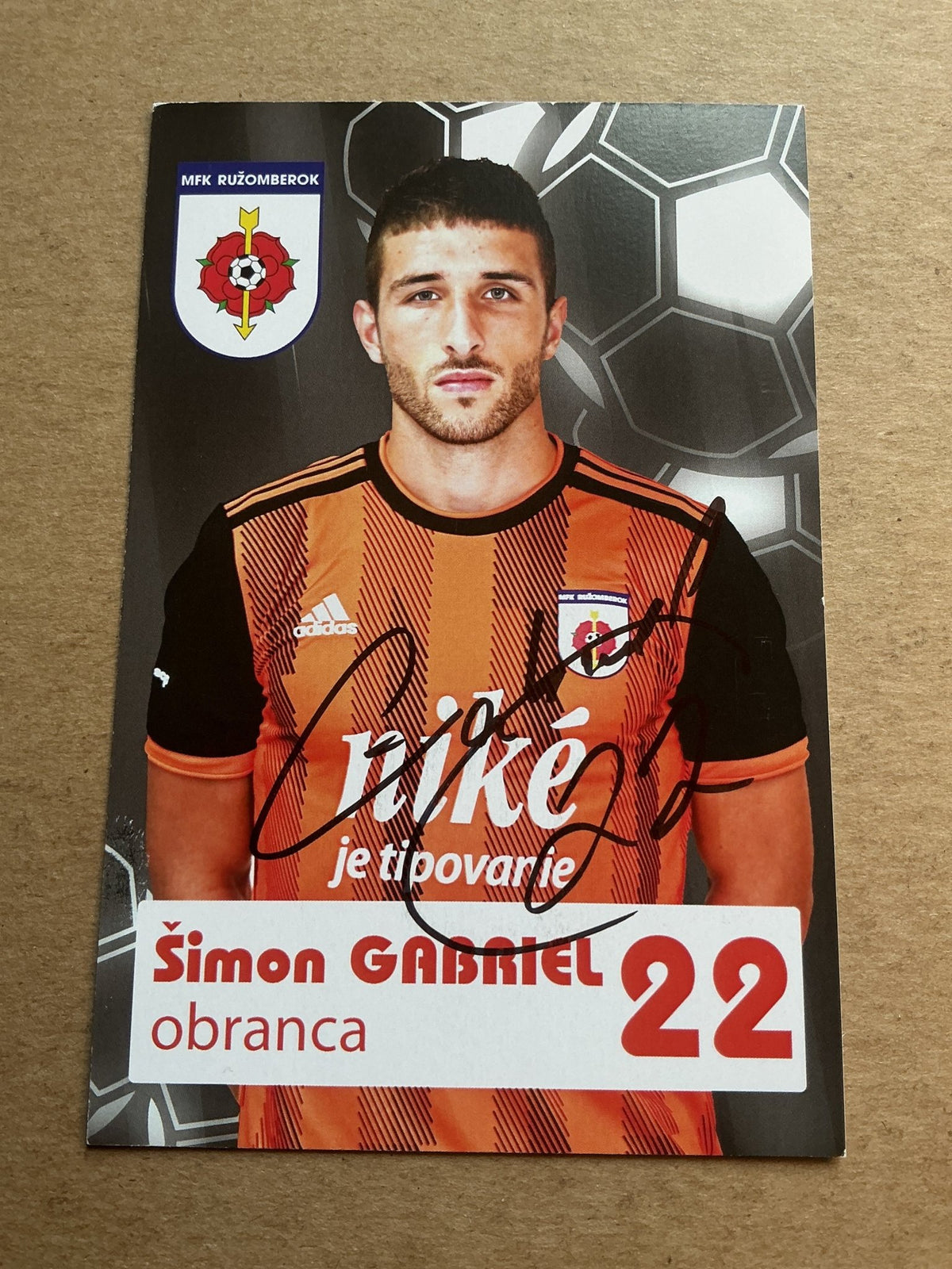 Šimon Gabriel, Czech Republic 🇨🇿 MFK Ružomberok 2023/24 hand signed - Autographs-World