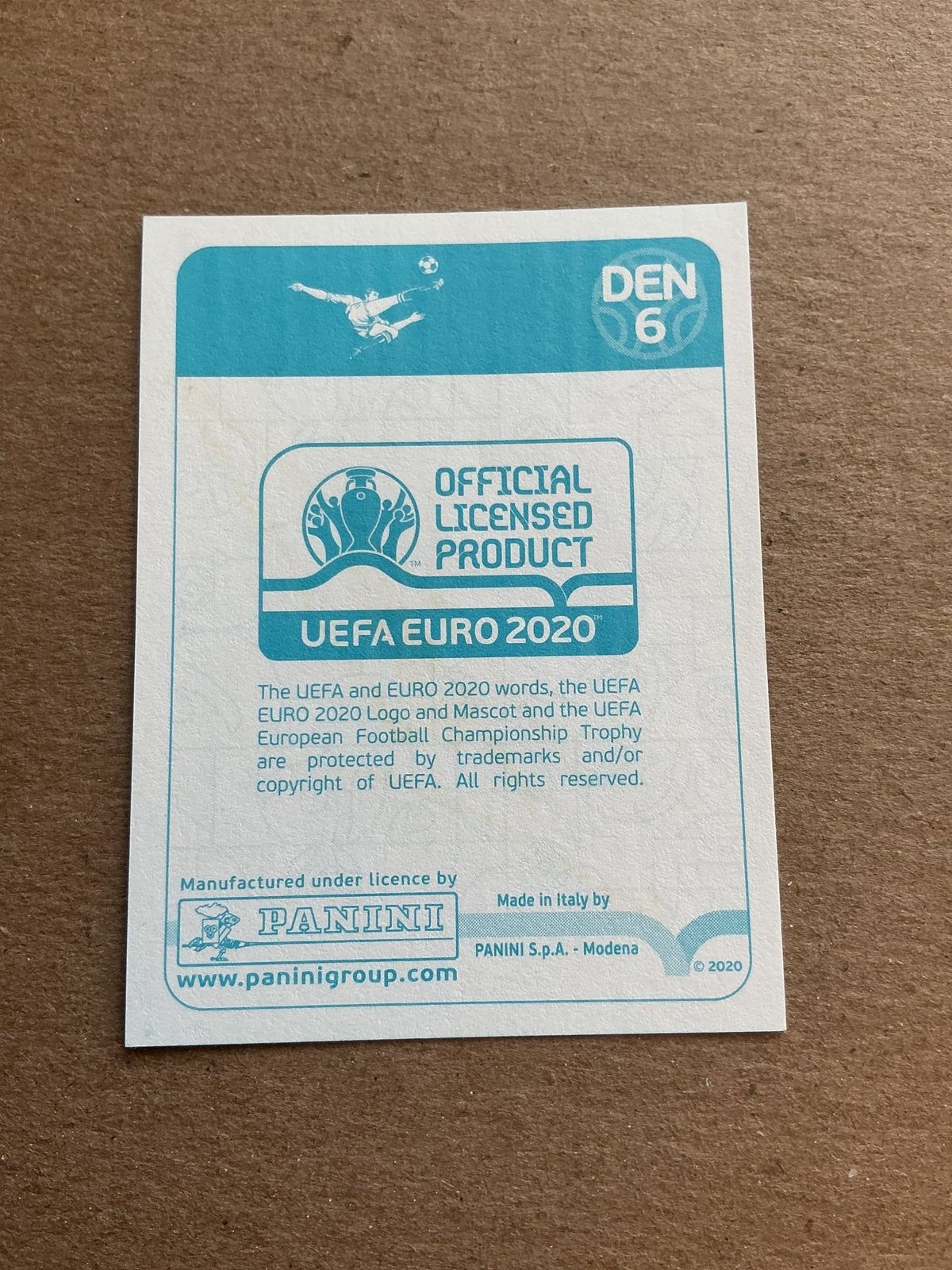 Simon Kjær, Denmark 🇩🇰 UEFA Euro 2020 Panini hand signed - Autographs-World