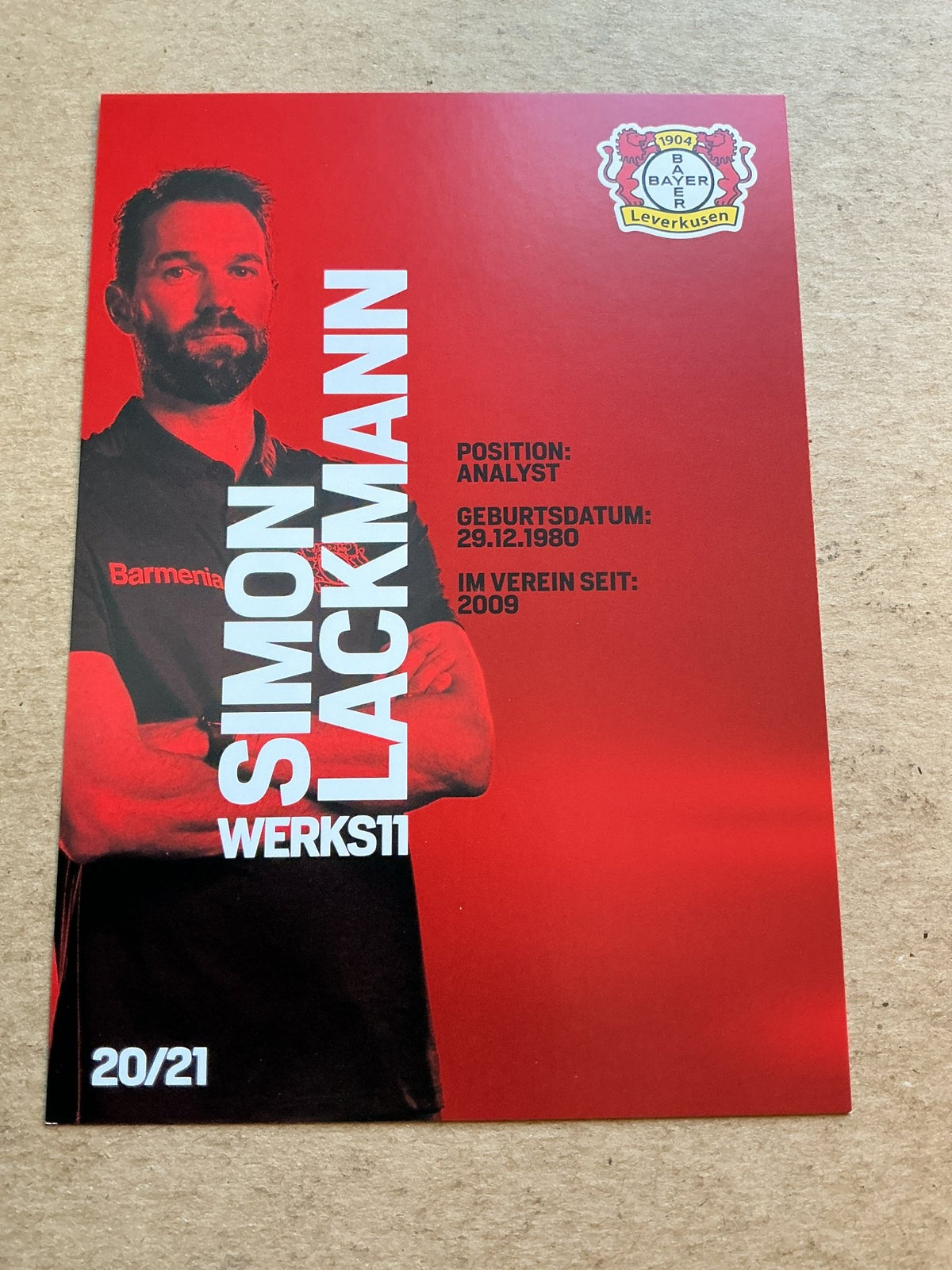 Simon Lackmann, Germany 🇩🇪 Bayer 04 Leverkusen 2020/21 hand signed - Autographs-World
