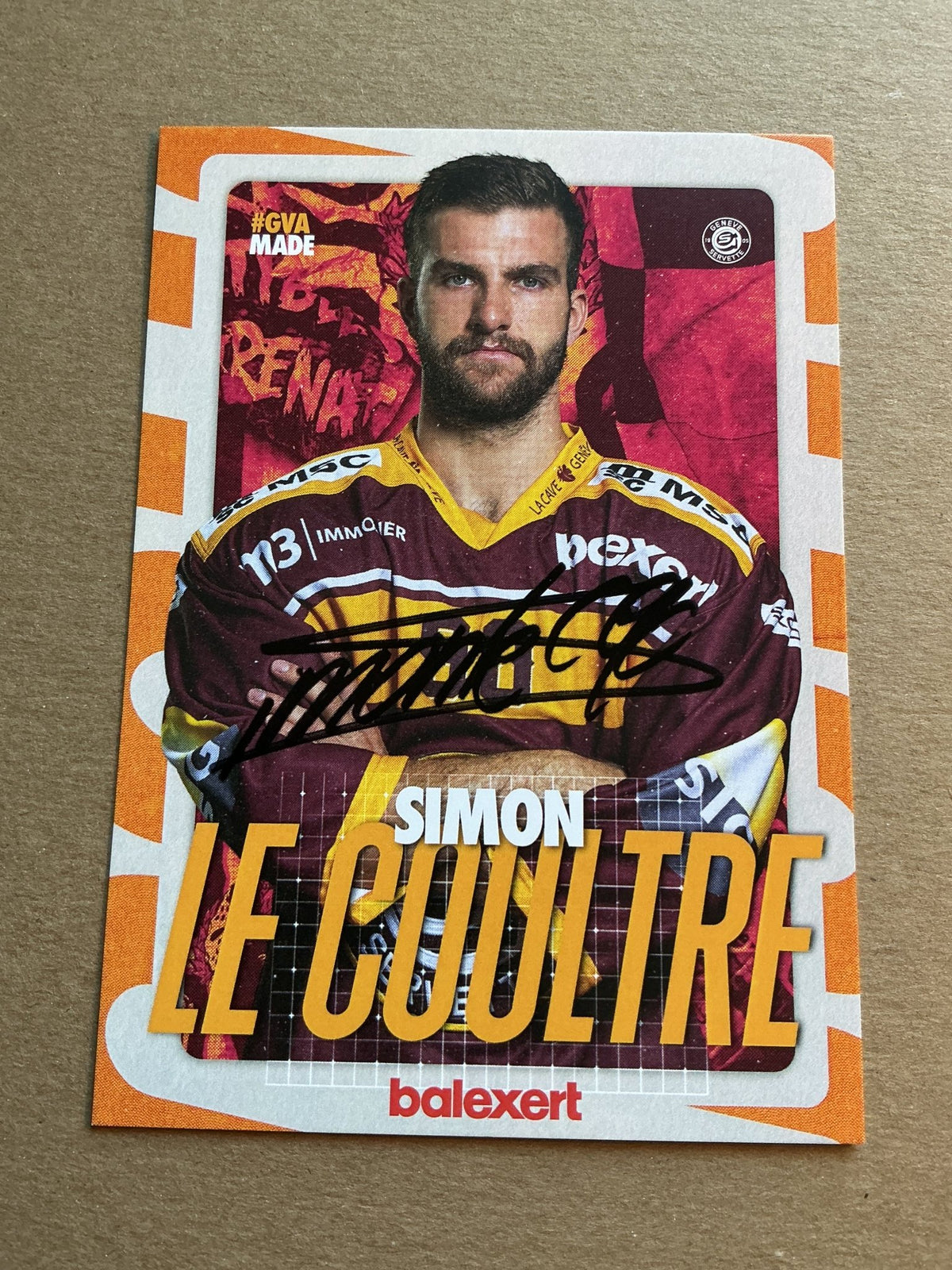 Simon Le Coultre, Switzerland 🇨🇭 Geneve-Servette HC 2024/25 hand signed - Autographs-World