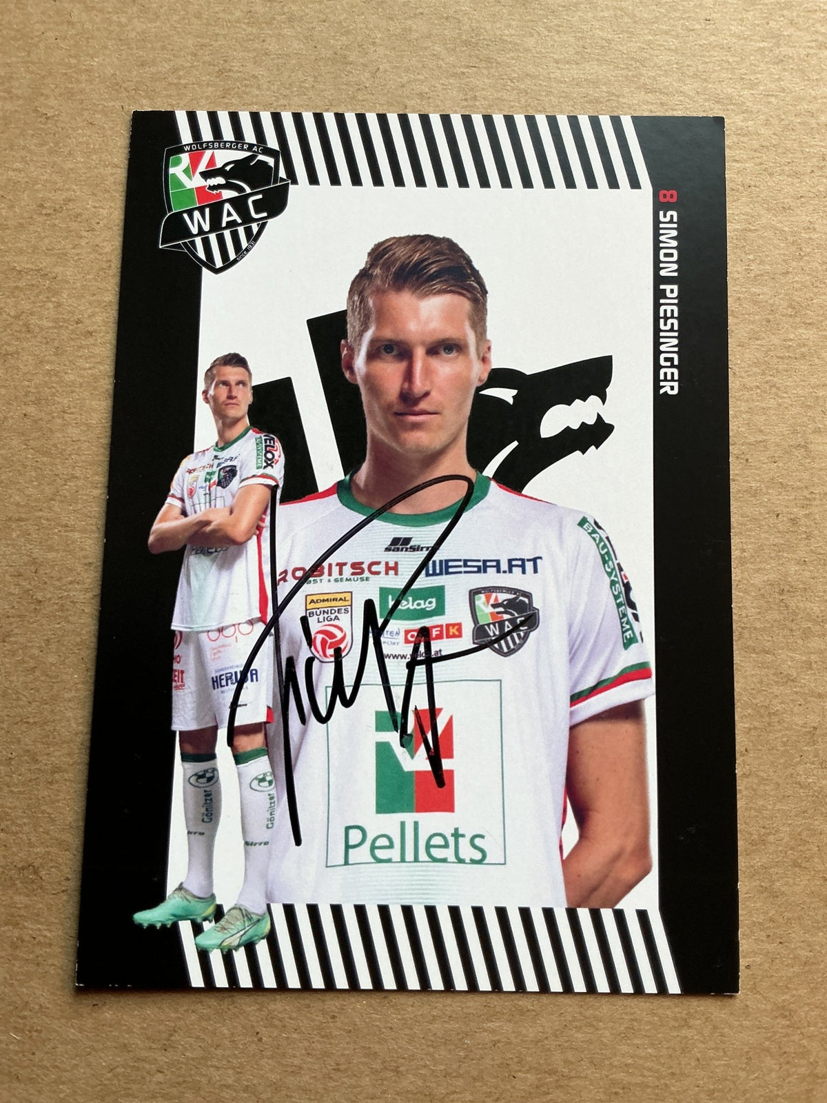 Simon Piesinger, Austria 🇦🇹 Wolfsberger AC 2023/24 hand signed - Autographs-World