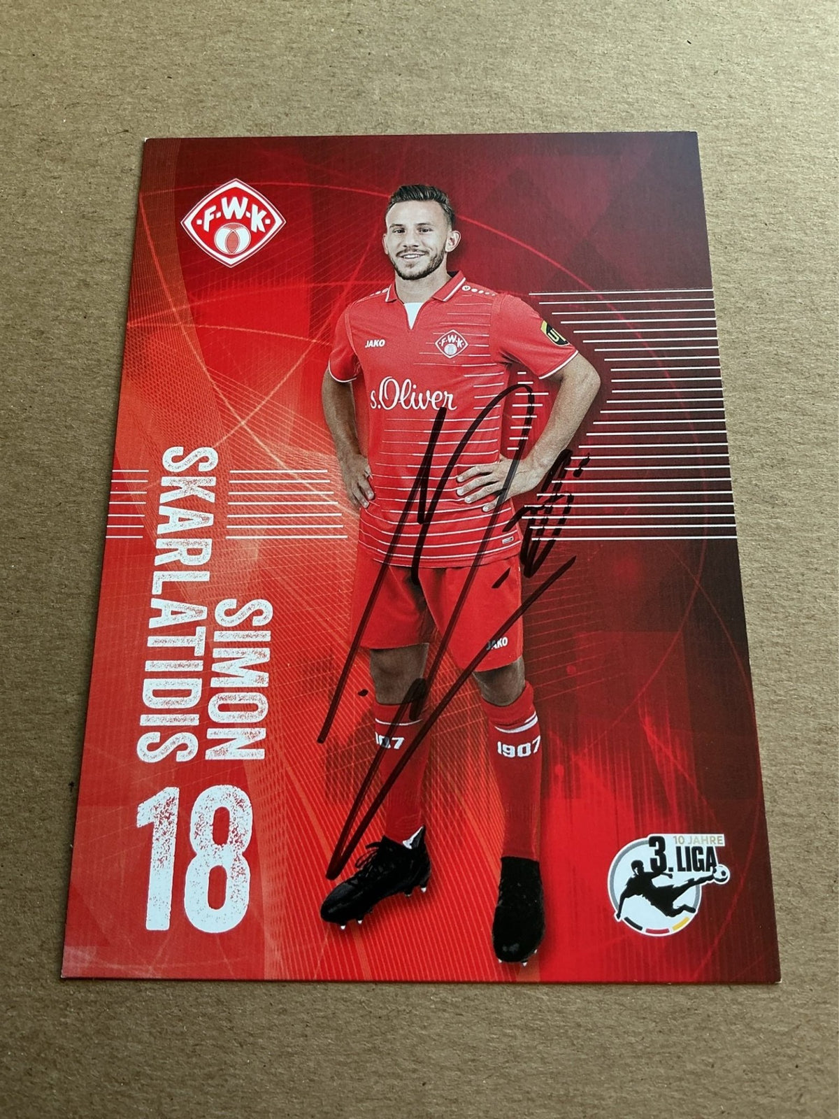 Simon Skarlatidis, Germany 🇩🇪 FC Würzburger Kickers 2017/18 hand signed - Autographs-World