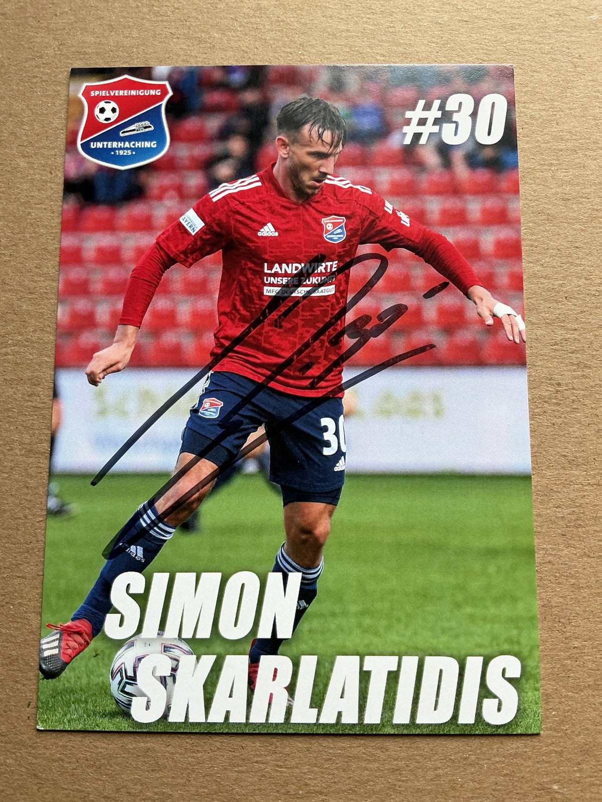 Simon Skarlatidis, Greece 🇬🇷 SpVgg Unterhaching 2021/22 hand signed - Autographs-World