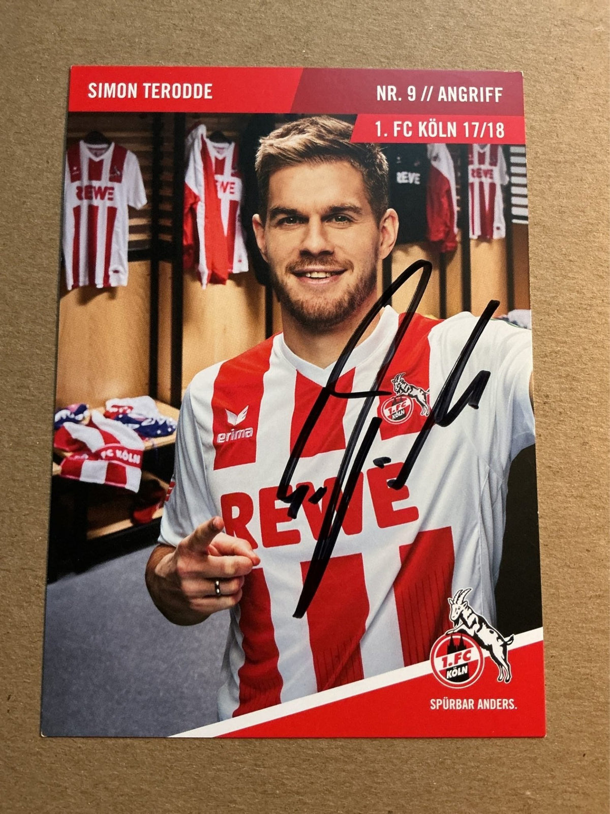 Simon Terodde, Germany 🇩🇪 1.FC Köln 2017/18 hand signed - Autographs-World