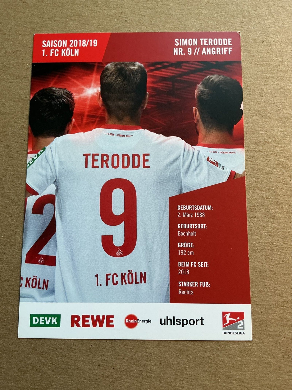 Simon Terodde, Germany 🇩🇪 1.FC Köln 2018/19 hand signed - Autographs-World