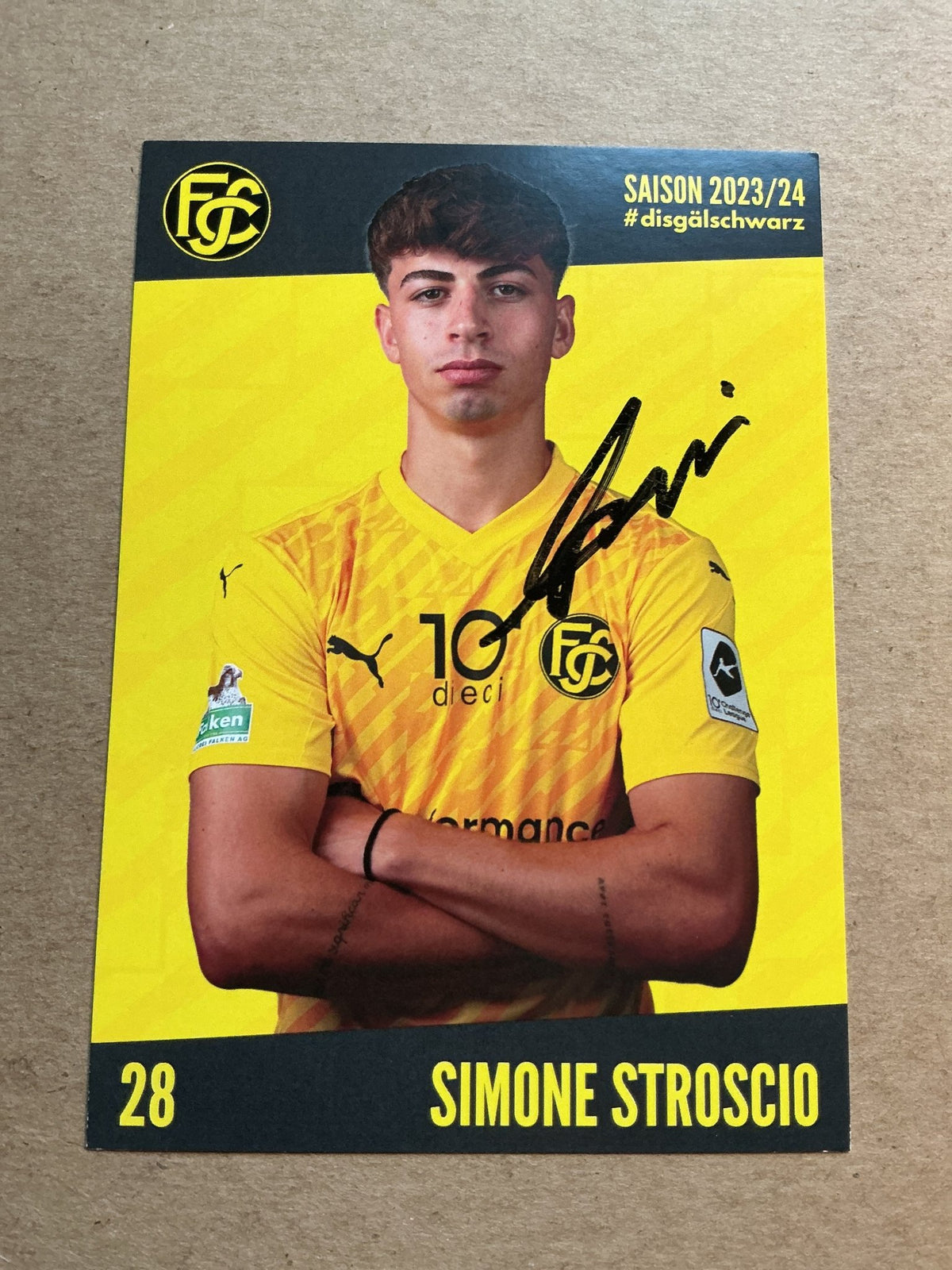 Simone Strosco, Switzerland 🇨🇭 FC Schaffhausen 2023/24 hand signed - Autographs-World