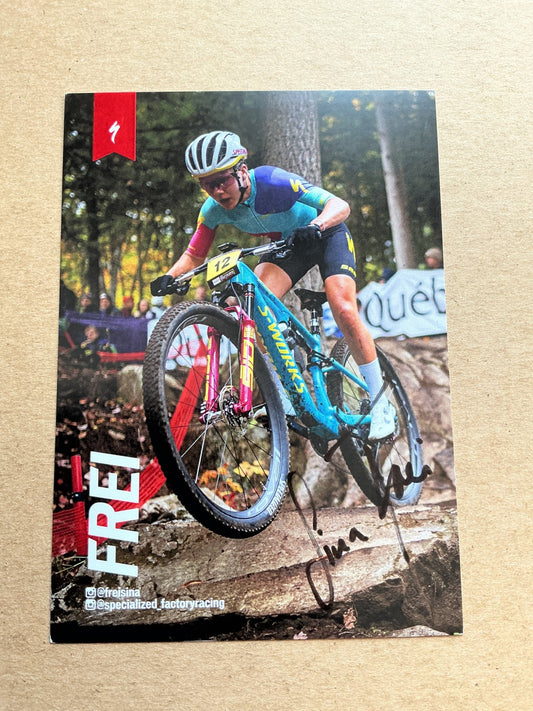 Sina Frei, Switzerland 🇨🇭 Cycling Sports 2025 hand signed - Autographs-World