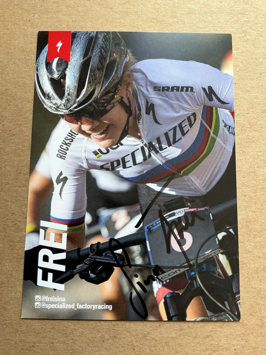 Sina Frei, Switzerland 🇨🇭 Cycling Summer Olympics 2024 hand signed - Autographs-World