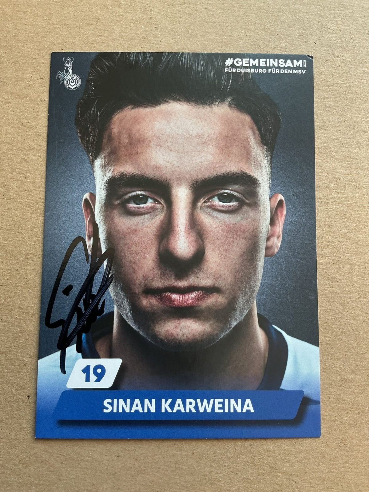 Sinan Karweina, Germany 🇩🇪 MSV Duisburg 2019/20 hand signed - Autographs-World