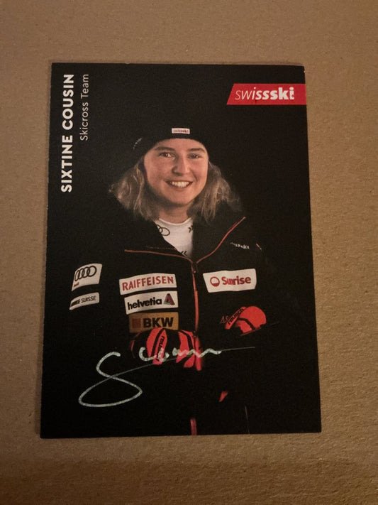 Sixtine Cousin, Switzerland 🇨🇭 Skicross 2023/24 hand signed - Autographs-World