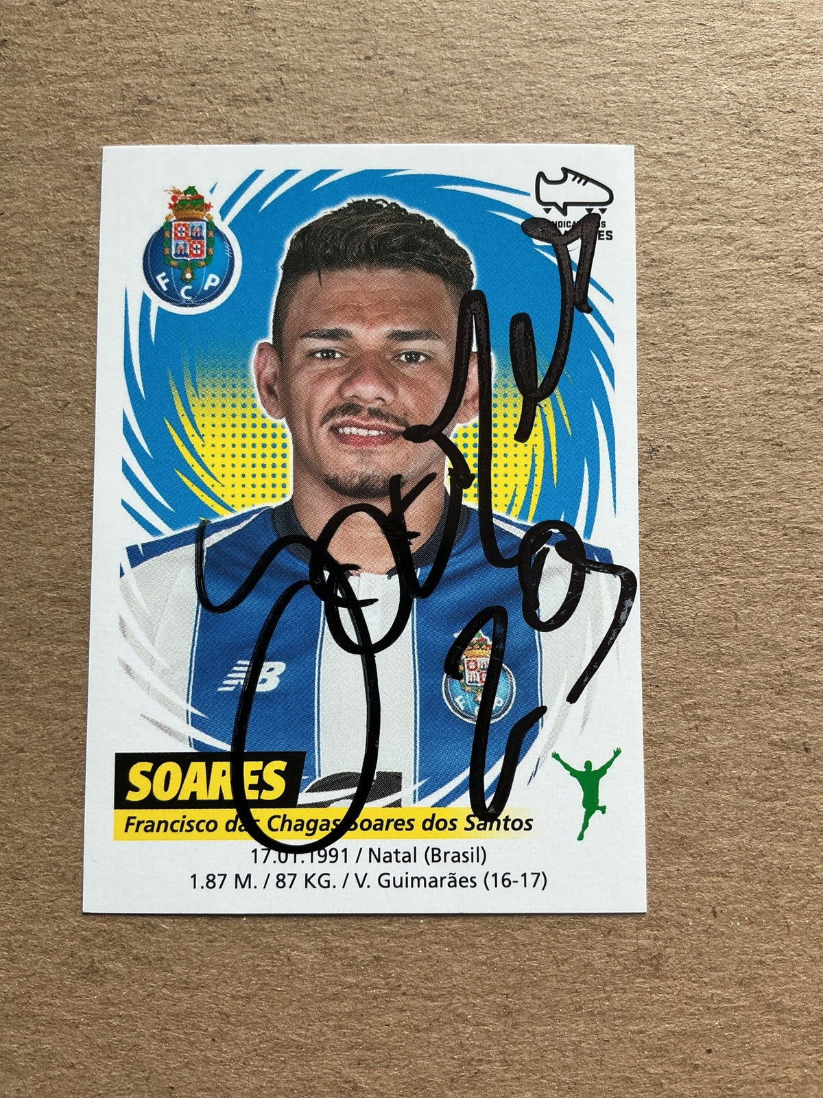Soares, Brazil 🇧🇷 FC Porto 2018/19 Panini hand signed - Autographs-World
