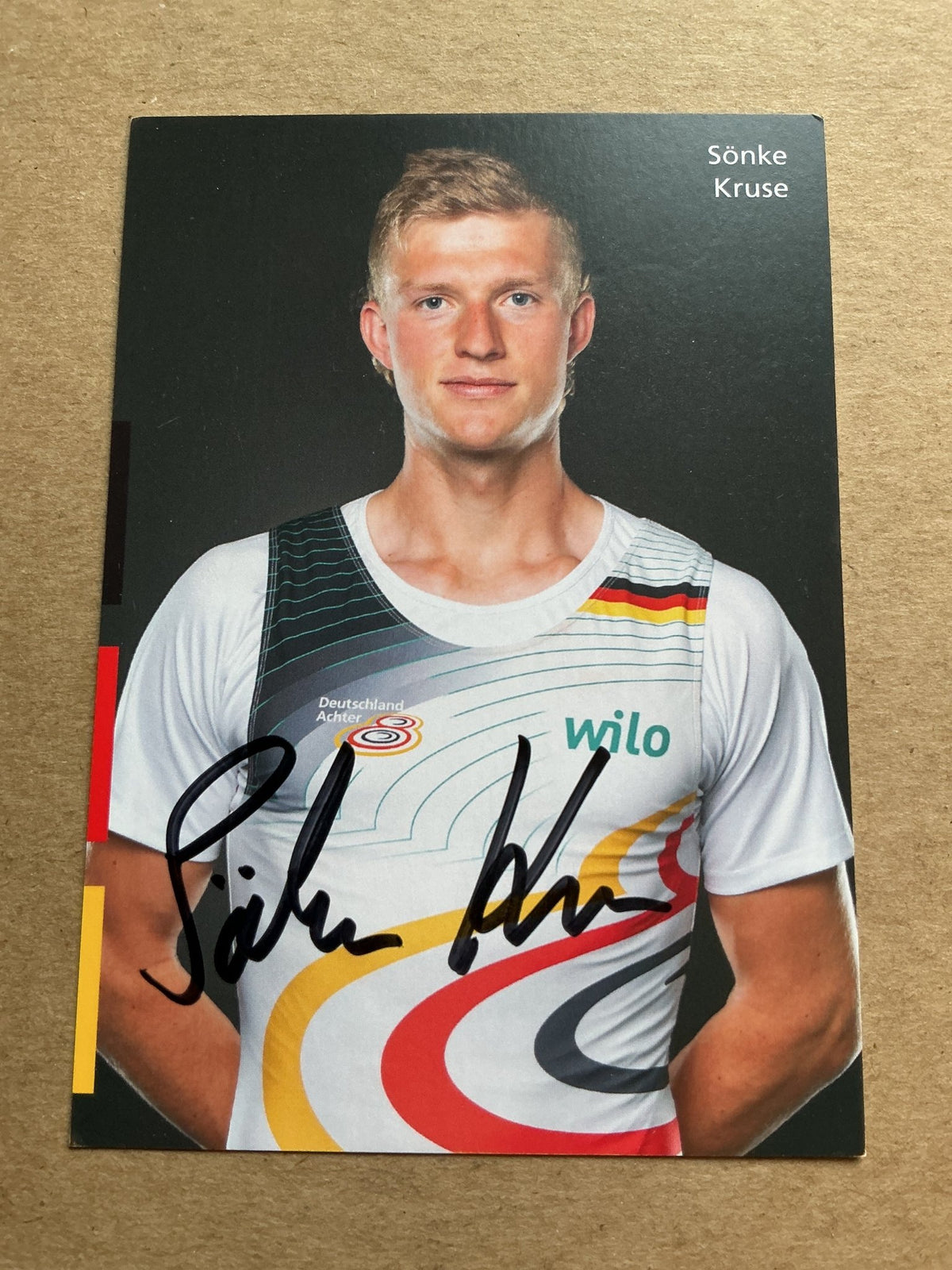 Sönke Kruse, Germany 🇩🇪 Rowing Summer Olympics 2024 hand signed - Autographs-World