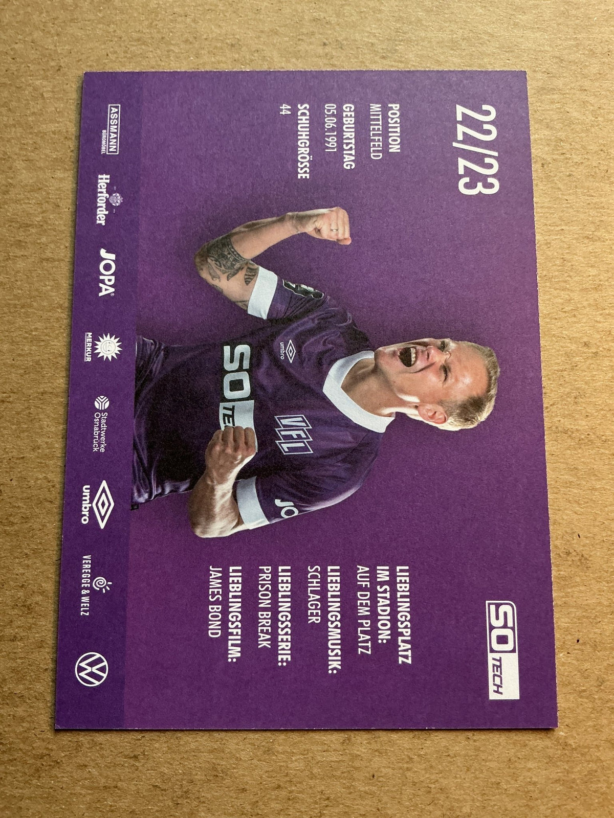 Sören Bertram, Germany 🇩🇪 VfL Osnabrück 2022/23 hand signed - Autographs-World