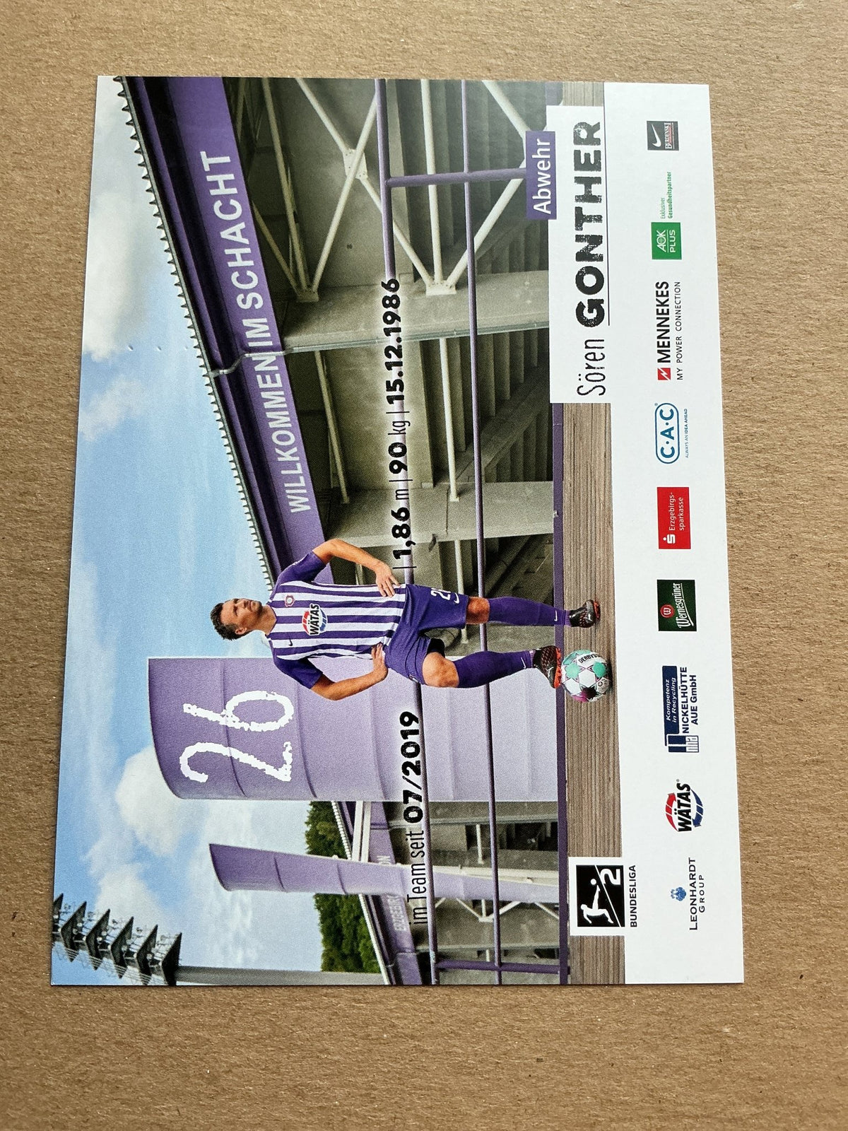 Sören Gonther, Germany 🇩🇪 FC Erzgebirge Aue 2020/21 hand signed - Autographs-World