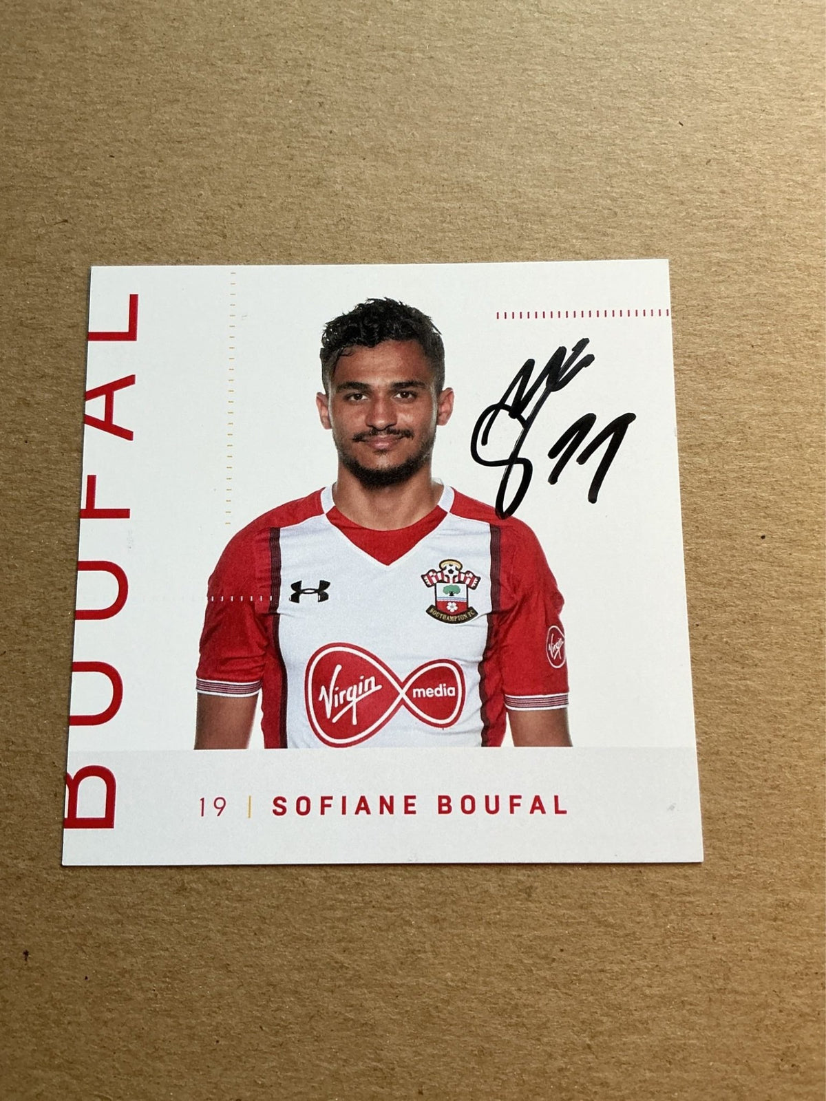 Sofiane Boufal, Morocco 🇲🇦 Southampton FC 2017/18 hand signed - Autographs-World