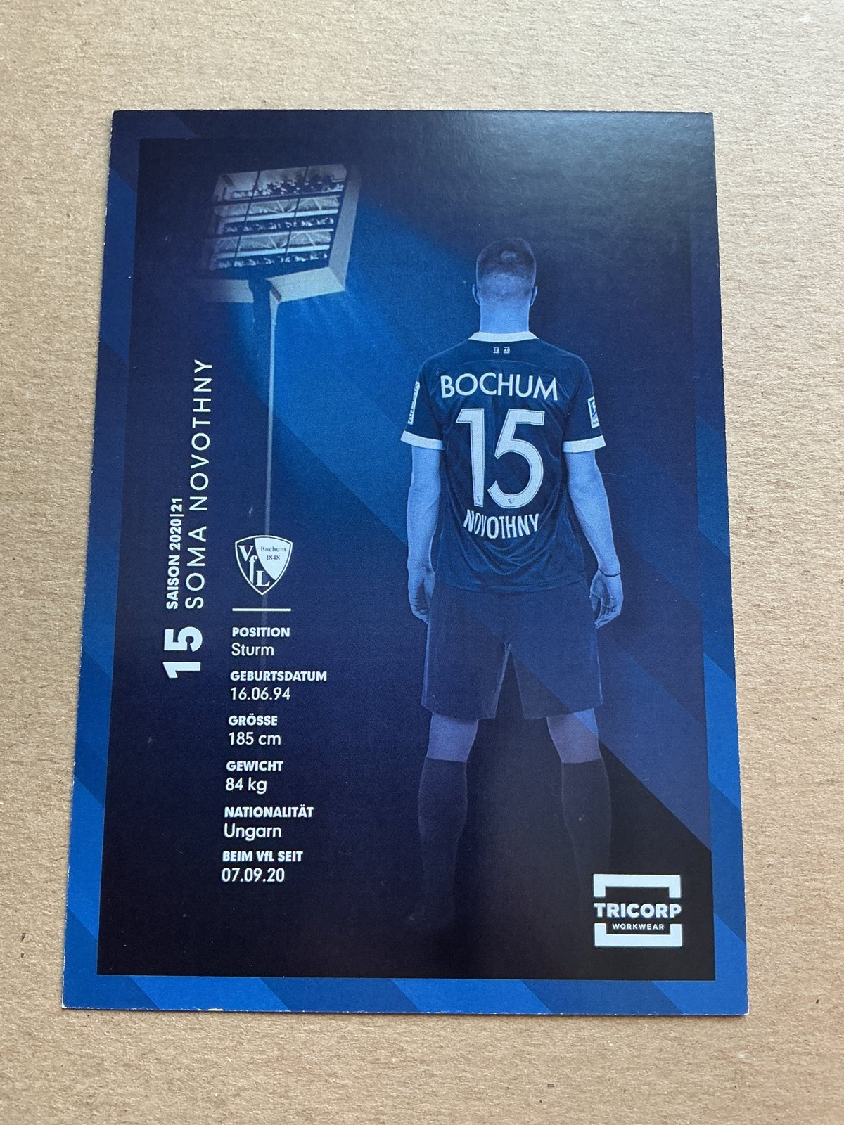 Soma Novothny, Hungary 🇭🇺 VfL Bochum 2020/21 hand signed - Autographs-World