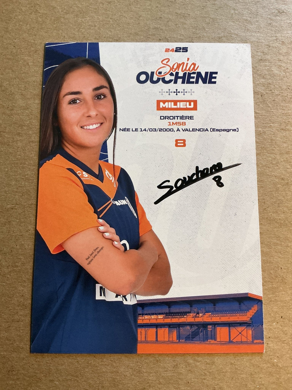 Sonia Ouchene, France 🇫🇷 Montpellier HSC 2024/25 hand signed - Autographs-World