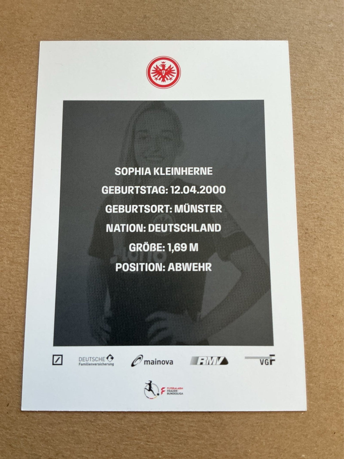 Sophia Kleinherne, Germany 🇩🇪 Eintracht Frankfurt 2021/22 hand signed - Autographs-World