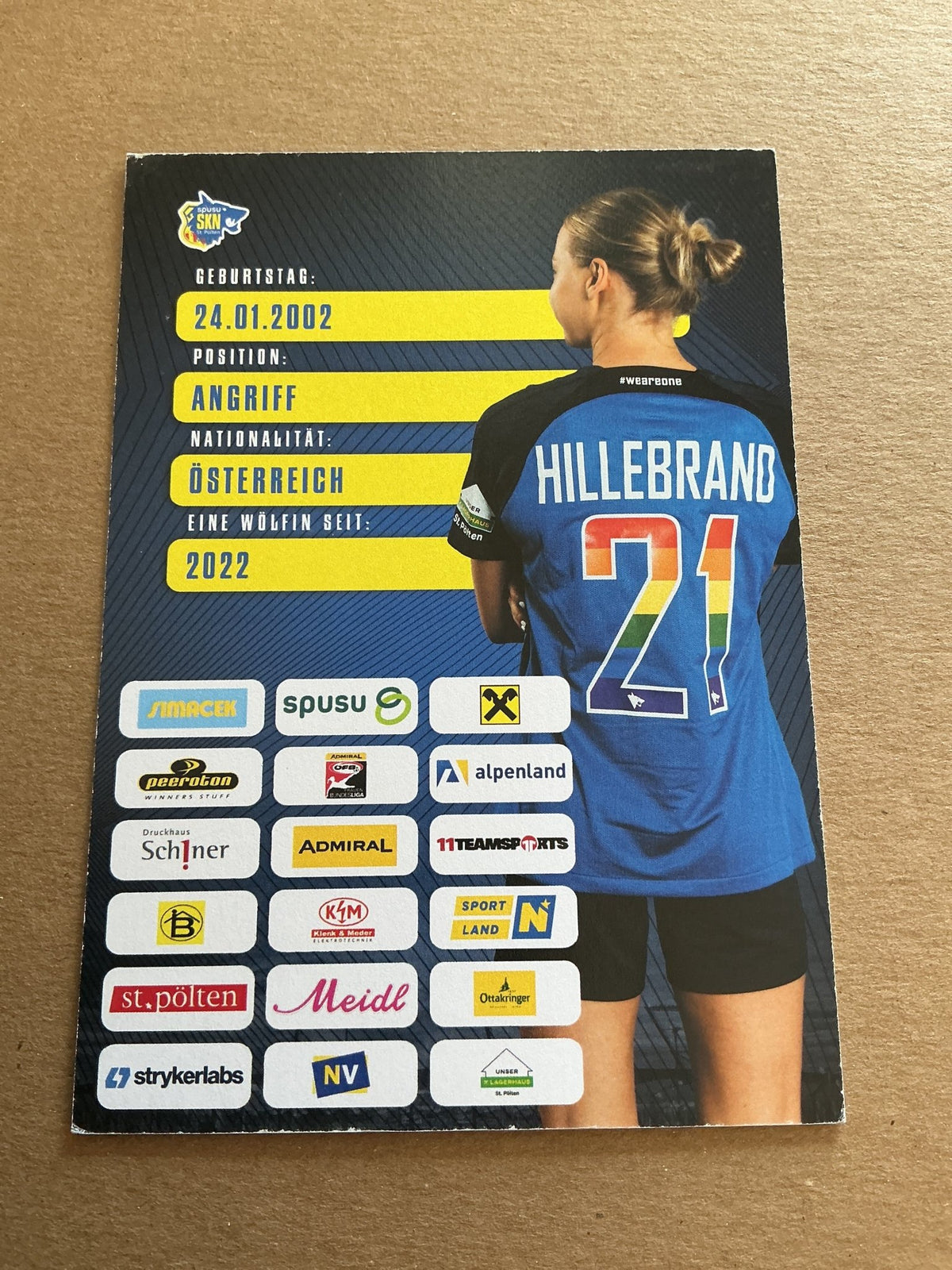 Sophie Hillebrand, Austria 🇦🇹 SKN St. Pölten 2023/24 hand signed - Autographs-World