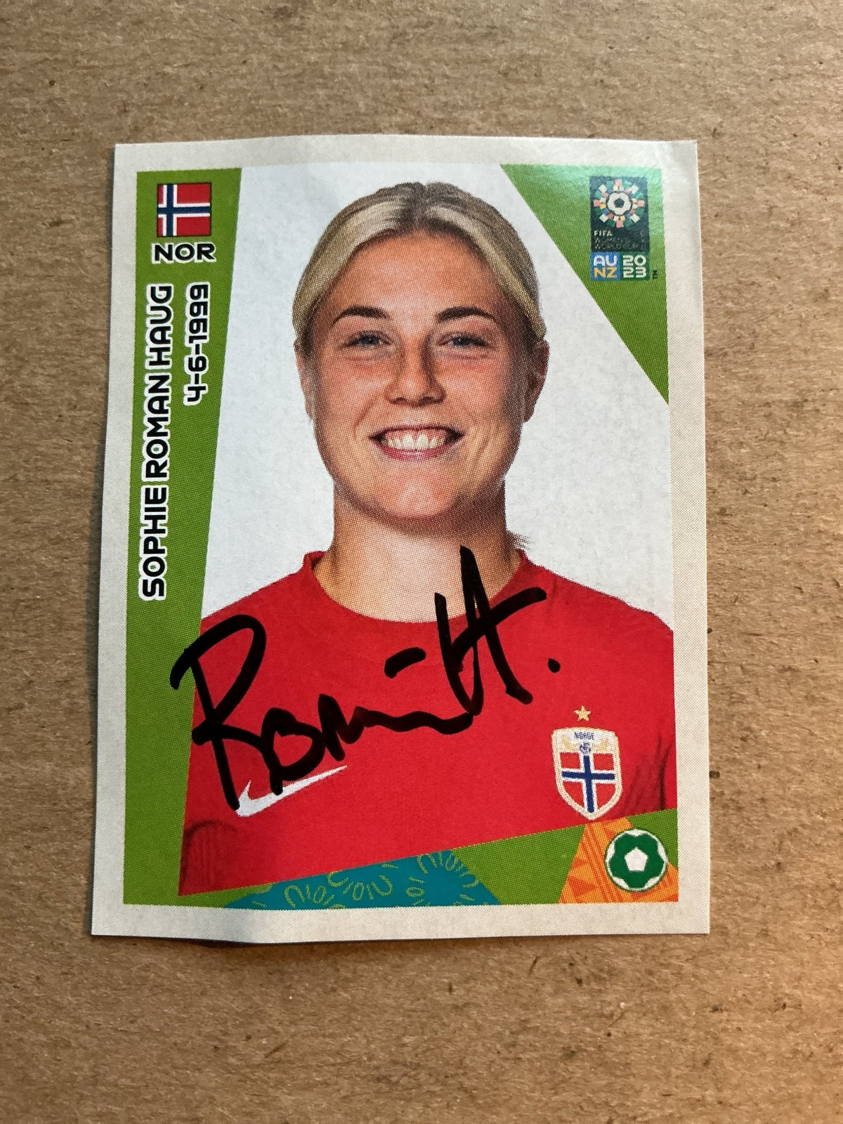 Sophie Roman Haug, Norway 🇳🇴 FIFA Women’s World Cup 2023 Panini hand signed - Autographs-World